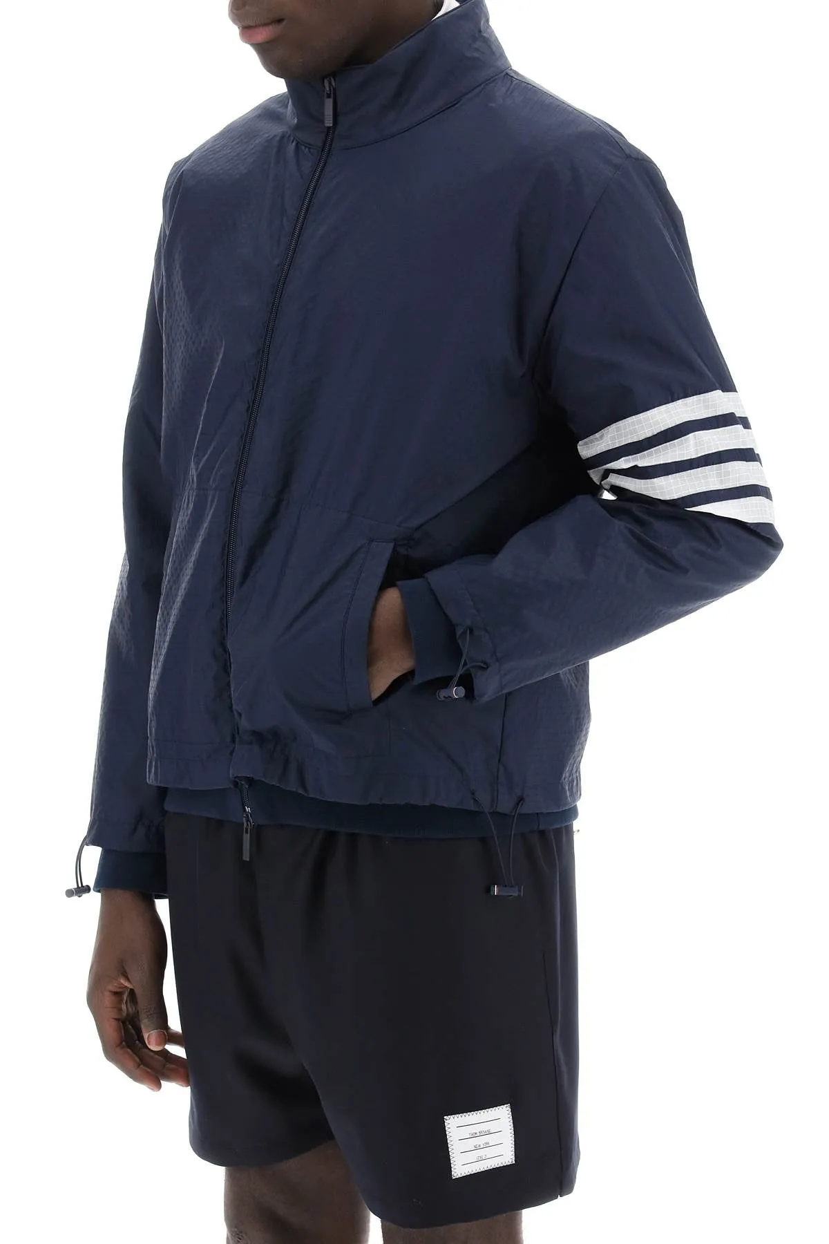 4-bar ripstop windbreaker jacket