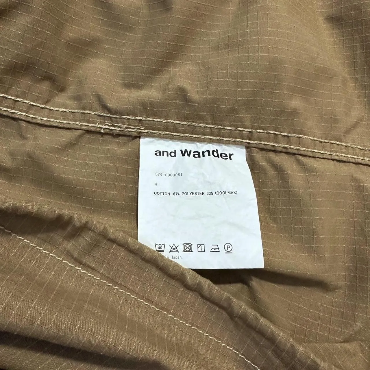 And Wander Single Pocket Overshirt