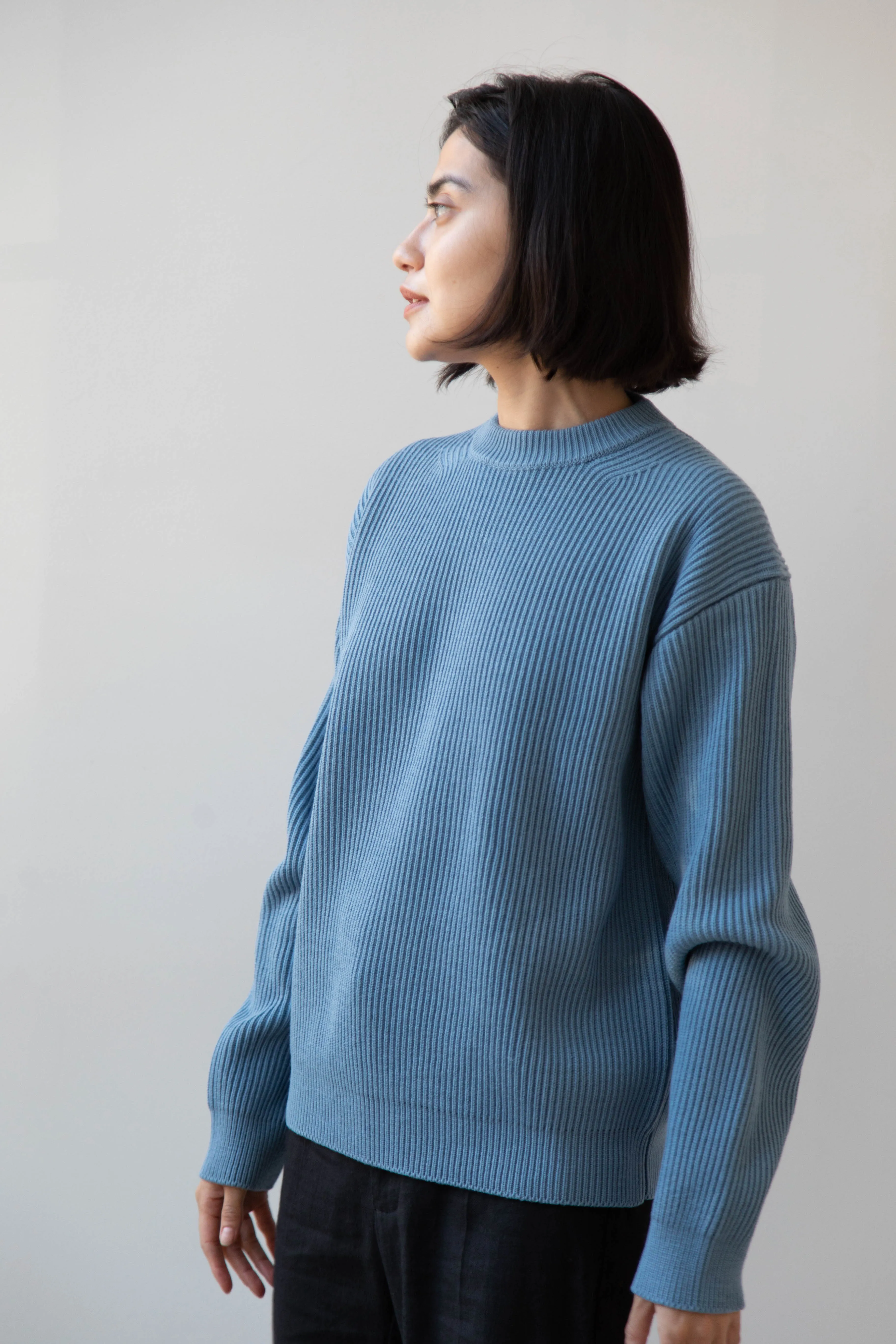 Auralee | French Merino Rib Knit Pullover