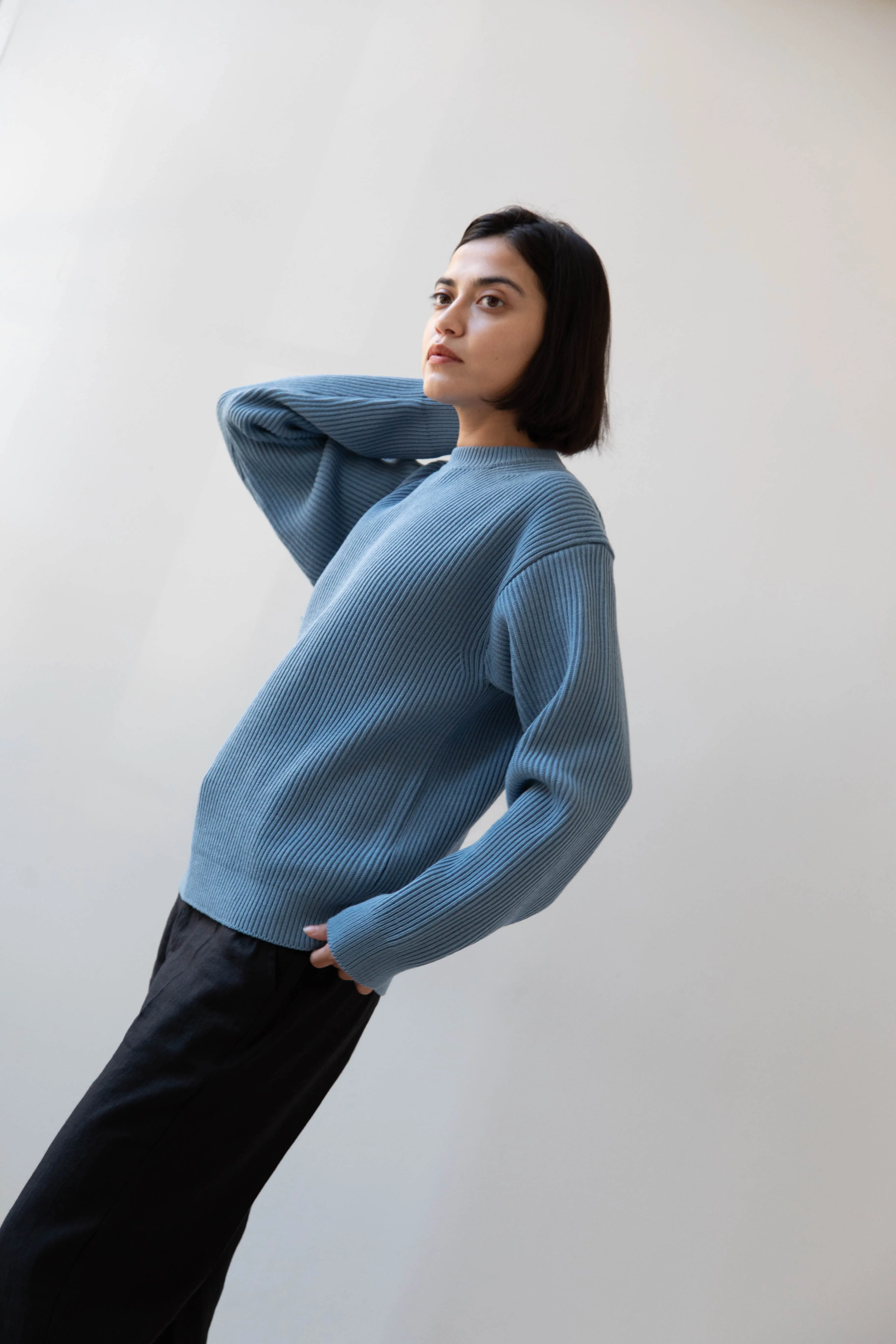 Auralee | French Merino Rib Knit Pullover