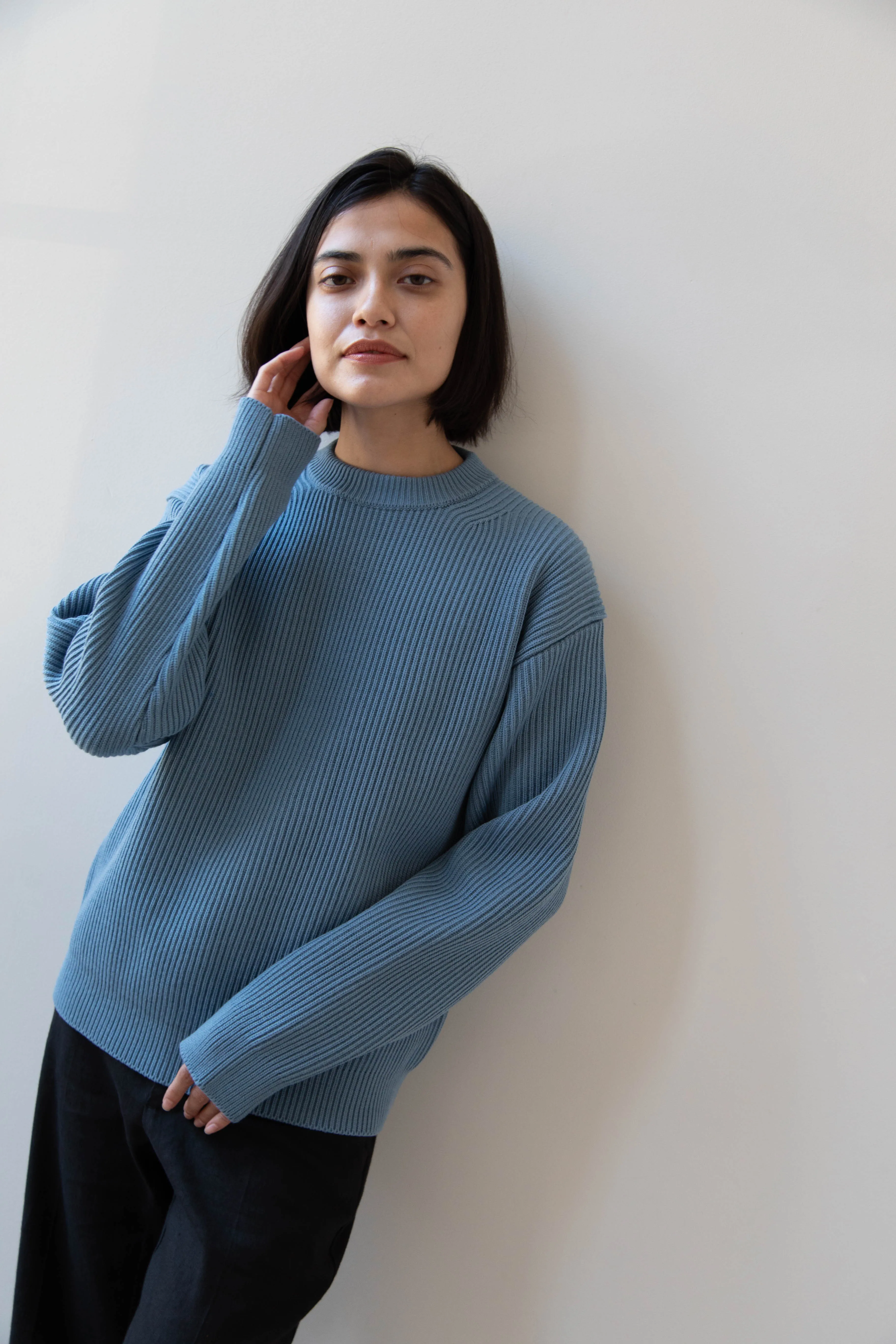 Auralee | French Merino Rib Knit Pullover