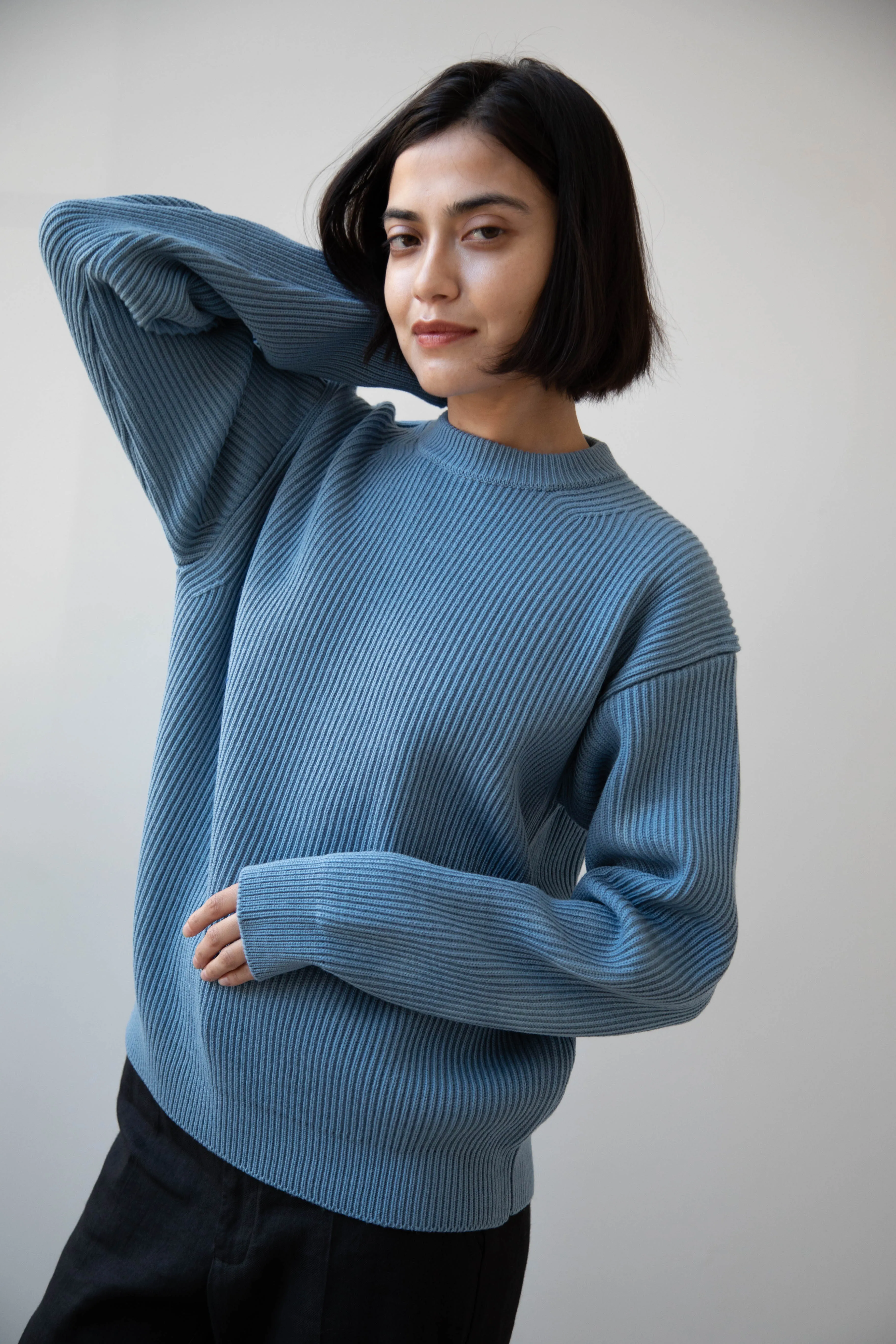 Auralee | French Merino Rib Knit Pullover