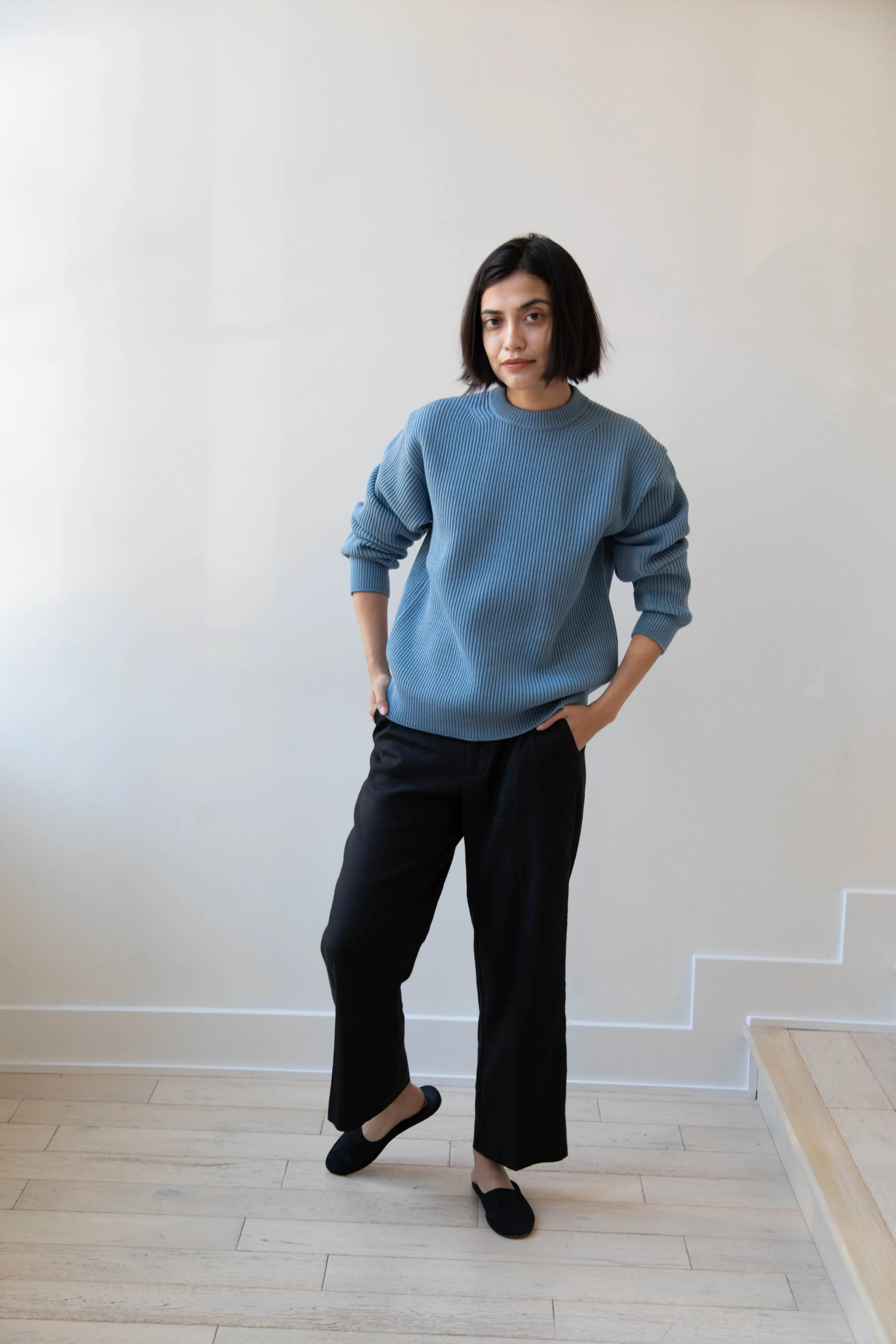 Auralee | French Merino Rib Knit Pullover