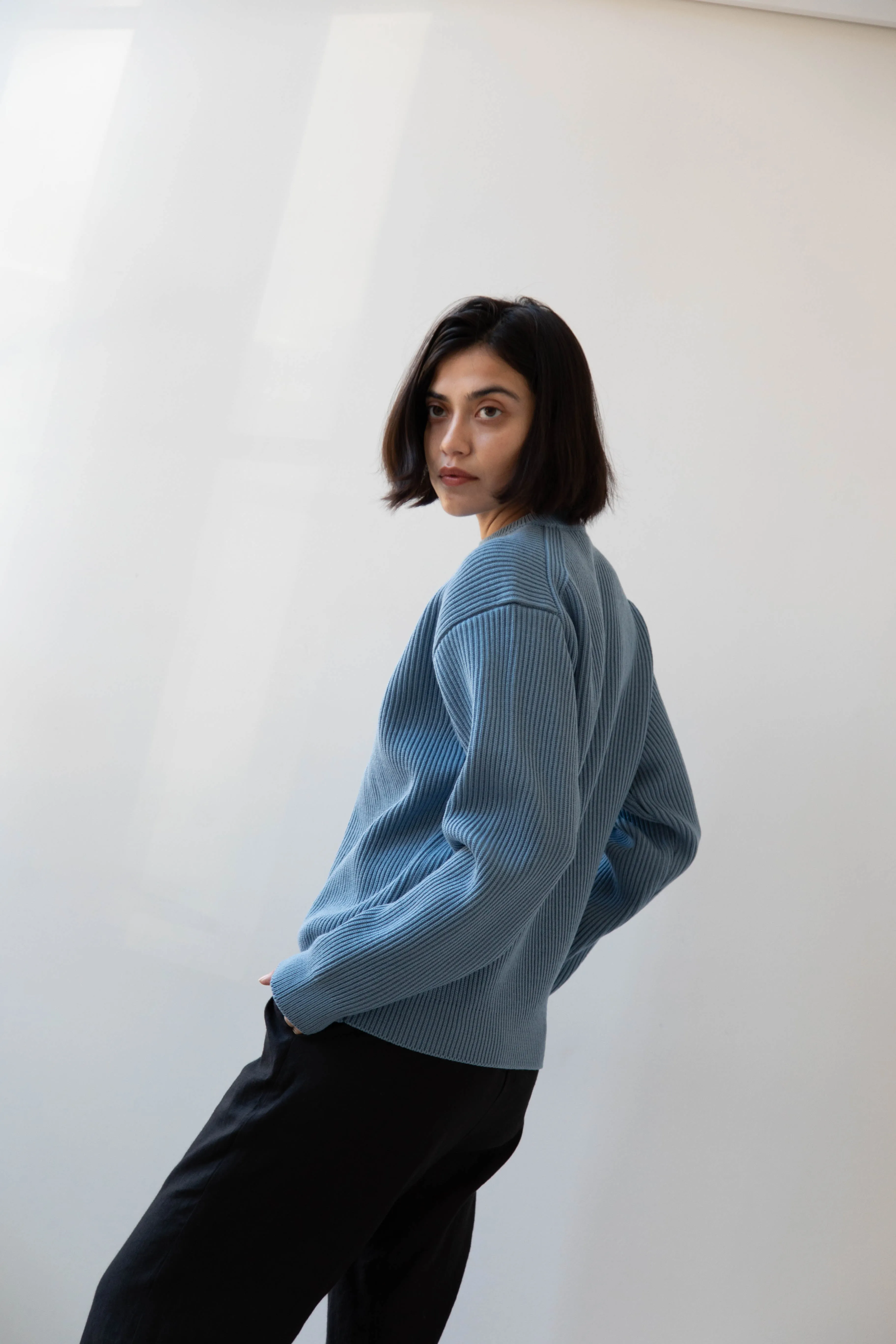 Auralee | French Merino Rib Knit Pullover