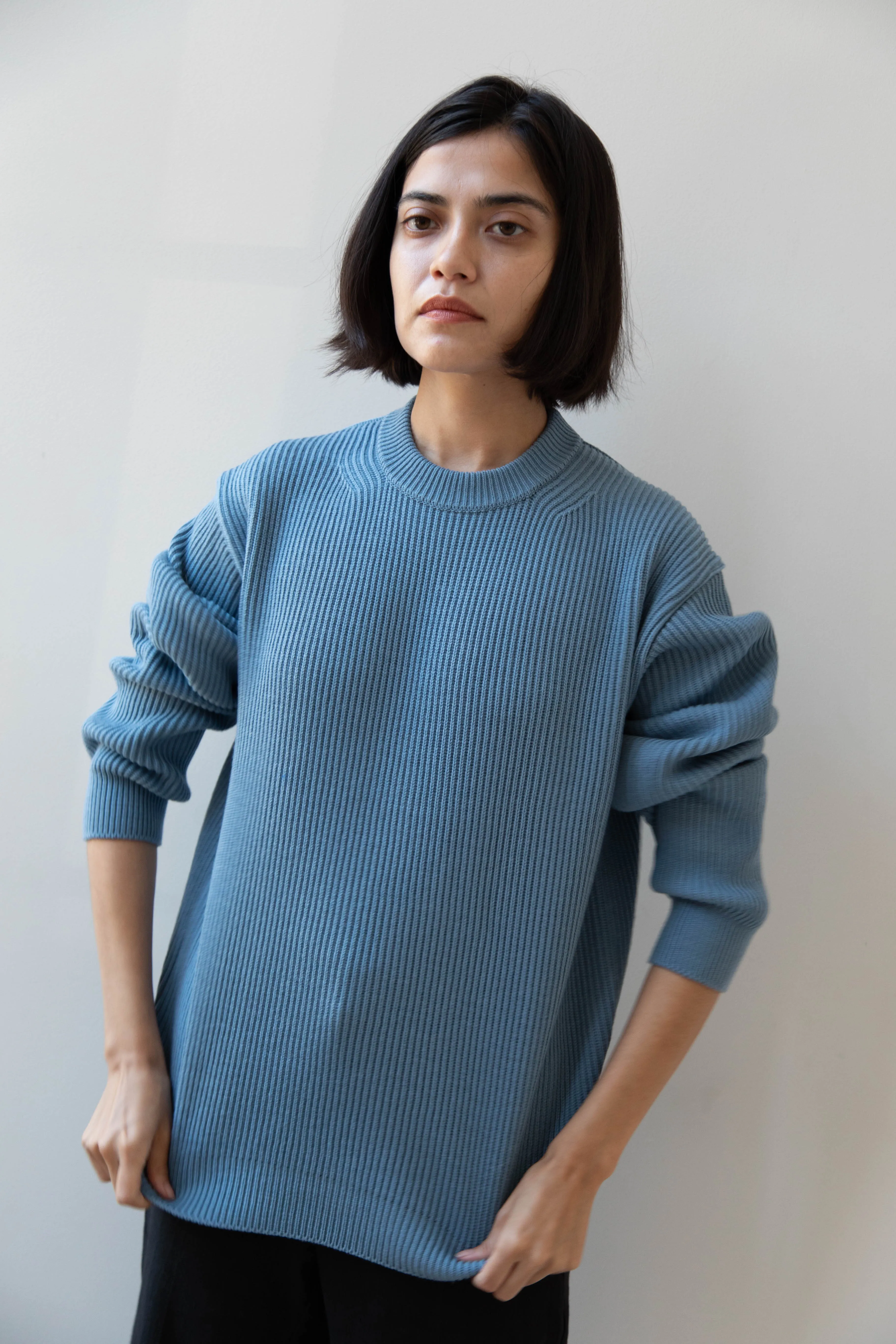 Auralee | French Merino Rib Knit Pullover