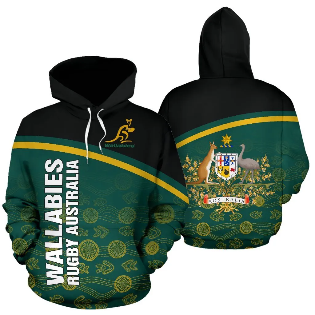 Australia Rugby Hoodie - Curve Style - BN15