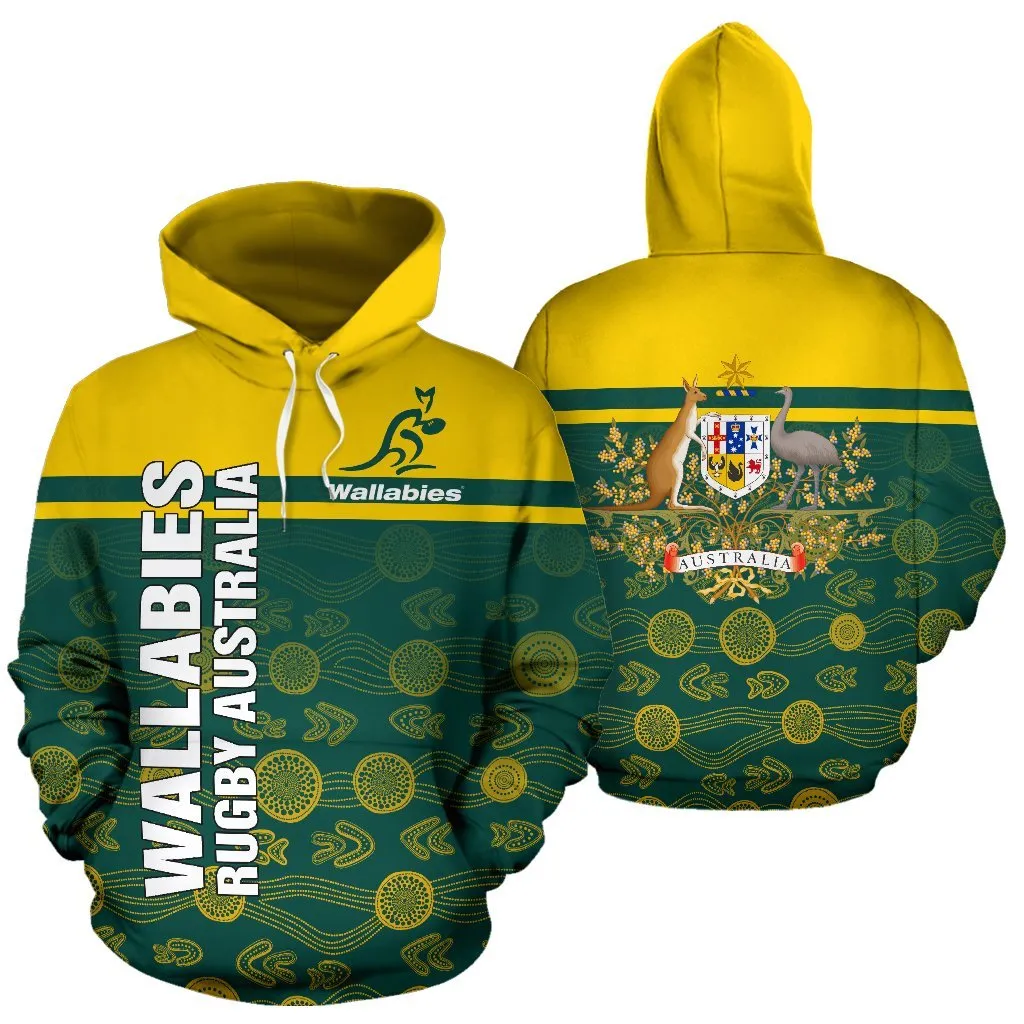 Australia Rugby Hoodie - Horizontal Style - BN15