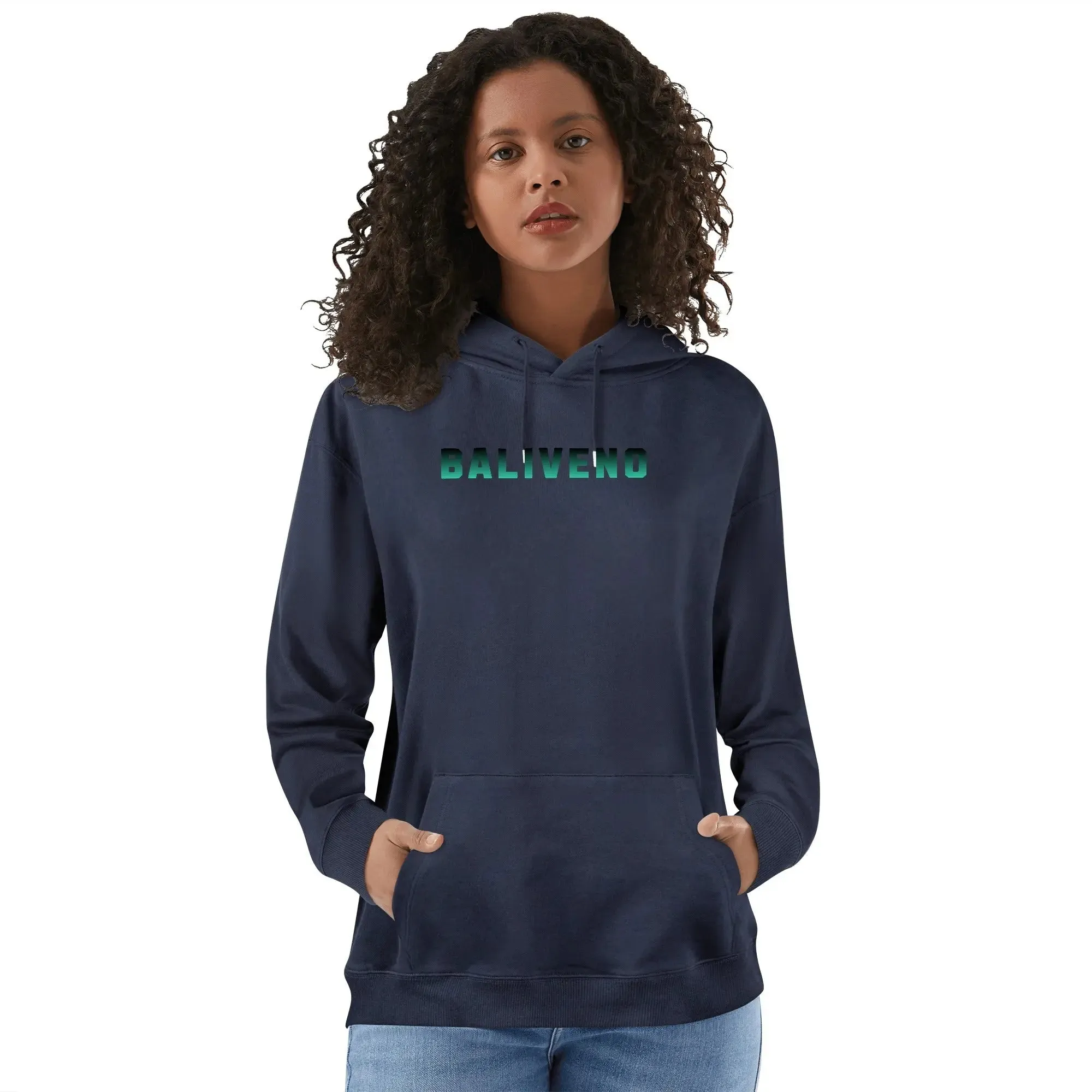 Baliveno Luxurious Unisex Cotton Hoodie, with logos printed on the Front & Back.