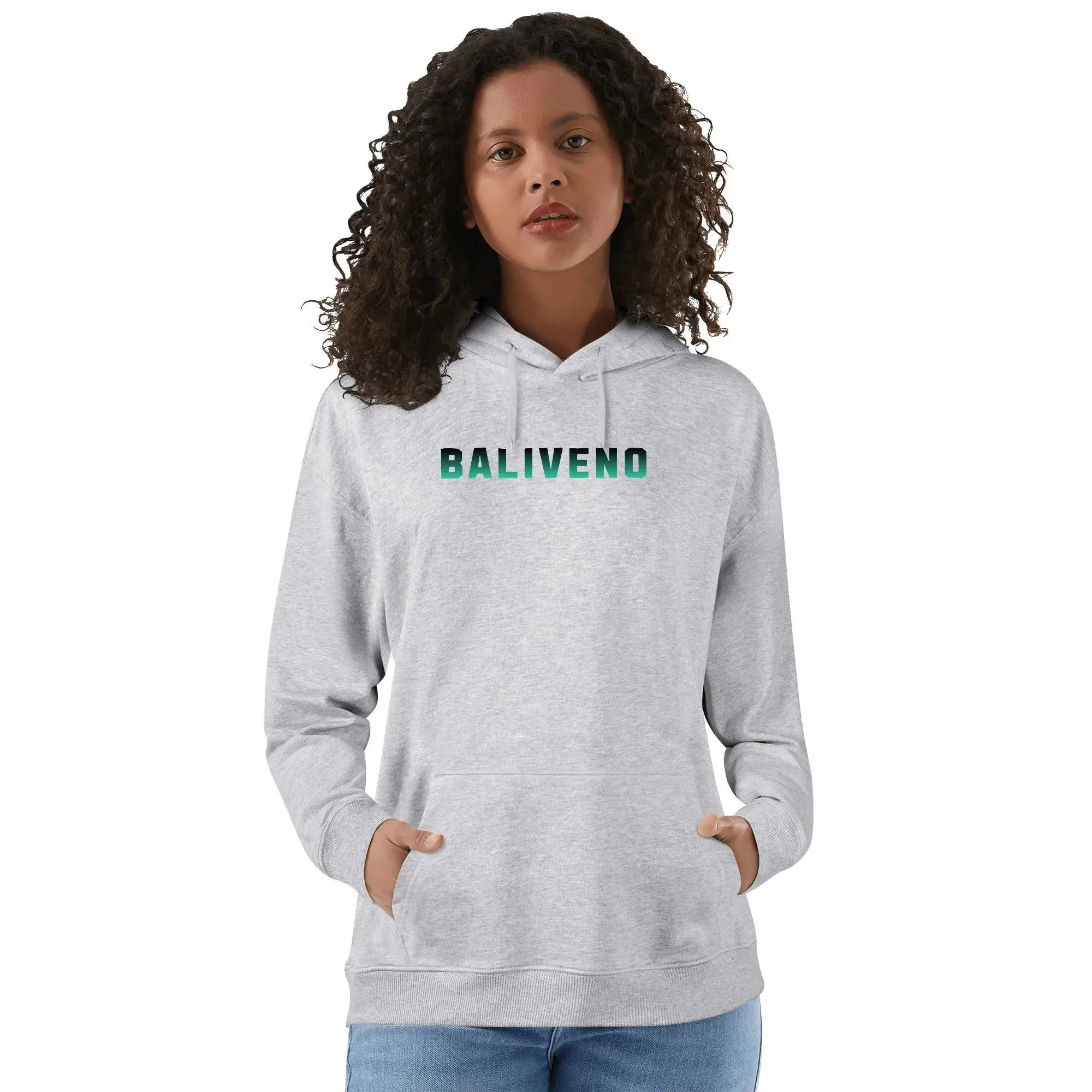 Baliveno Luxurious Unisex Cotton Hoodie, with logos printed on the Front & Back.