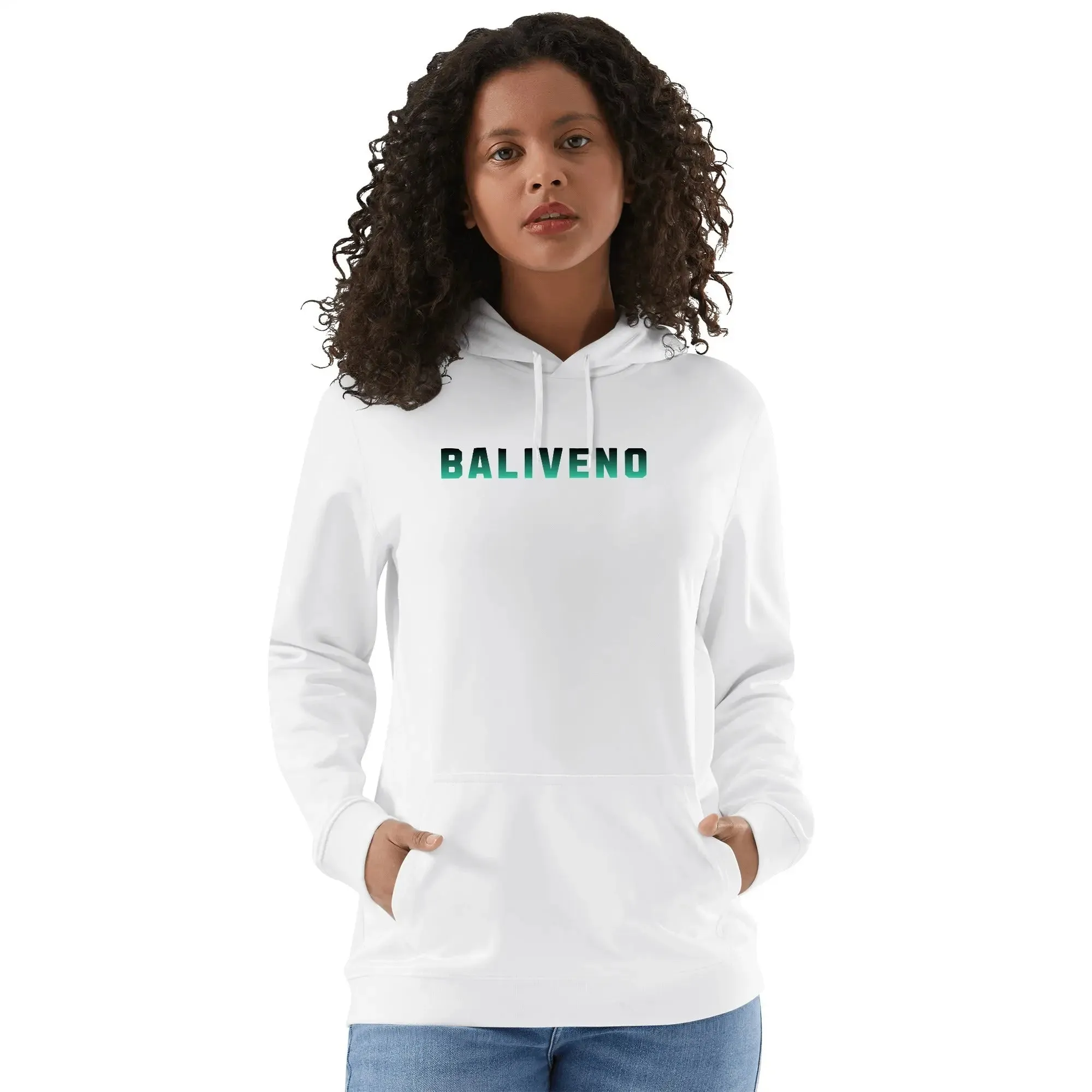 Baliveno Luxurious Unisex Cotton Hoodie, with logos printed on the Front & Back.