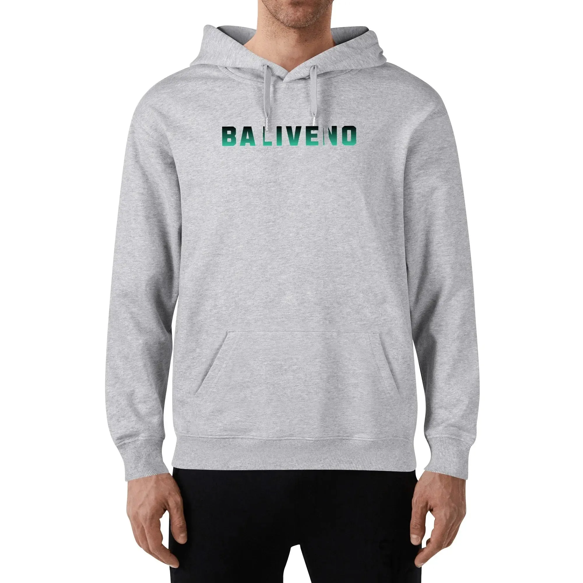 Baliveno Luxurious Unisex Cotton Hoodie, with logos printed on the Front & Back.