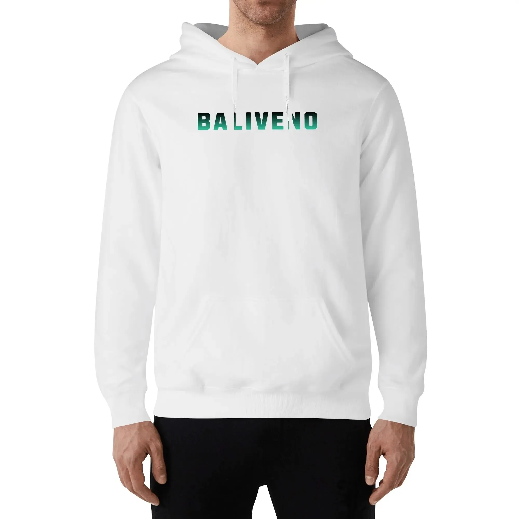 Baliveno Luxurious Unisex Cotton Hoodie, with logos printed on the Front & Back.