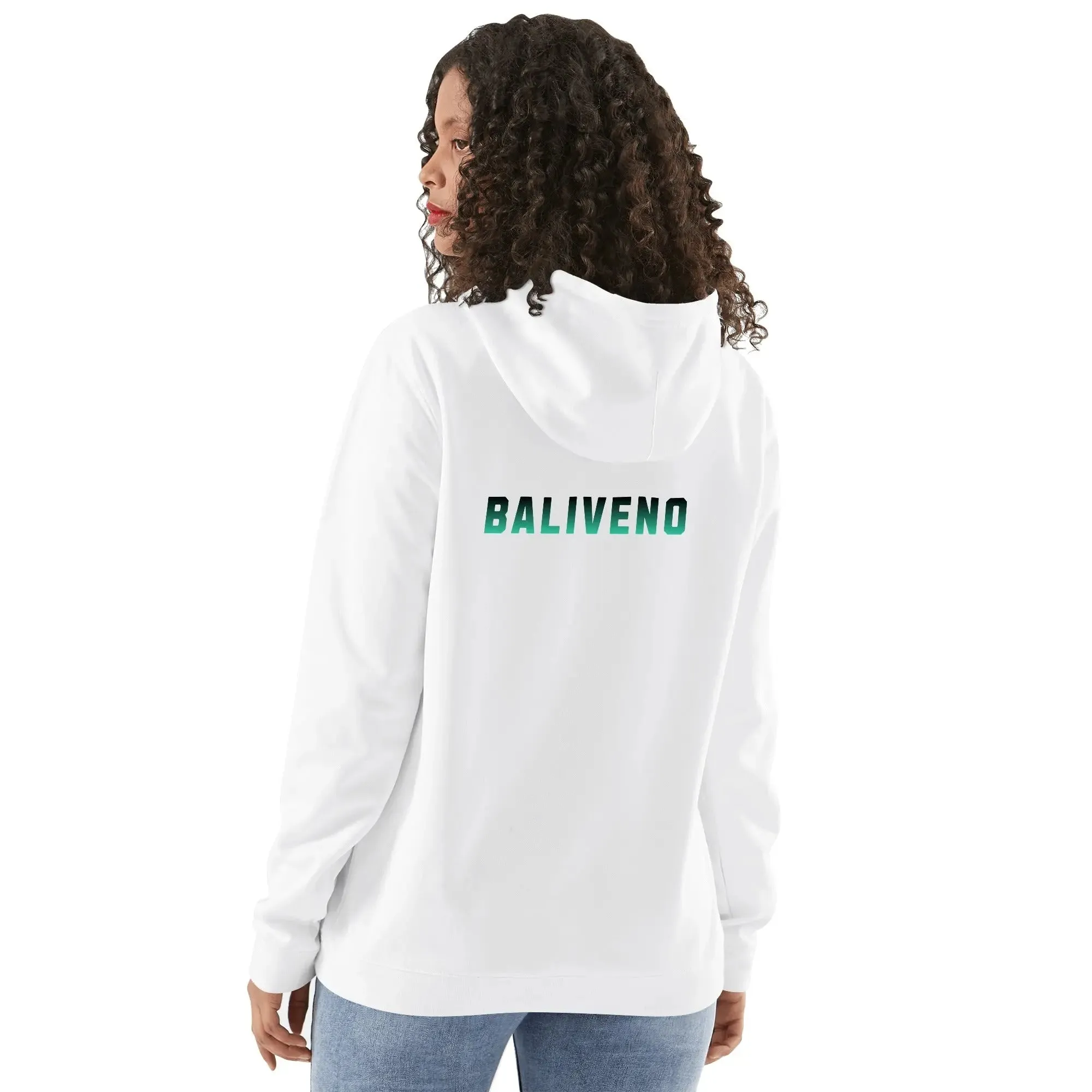 Baliveno Luxurious Unisex Cotton Hoodie, with logos printed on the Front & Back.