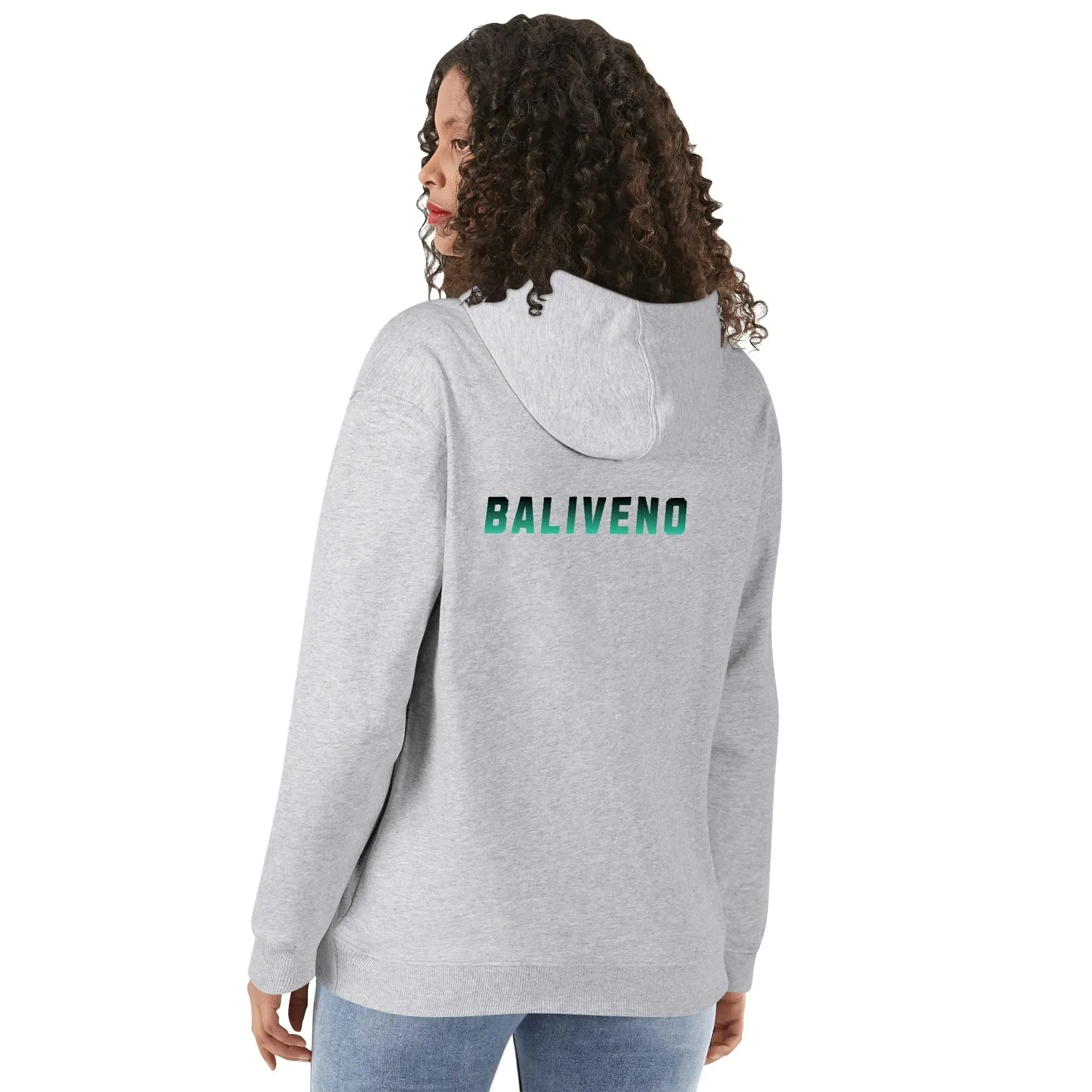 Baliveno Luxurious Unisex Cotton Hoodie, with logos printed on the Front & Back.