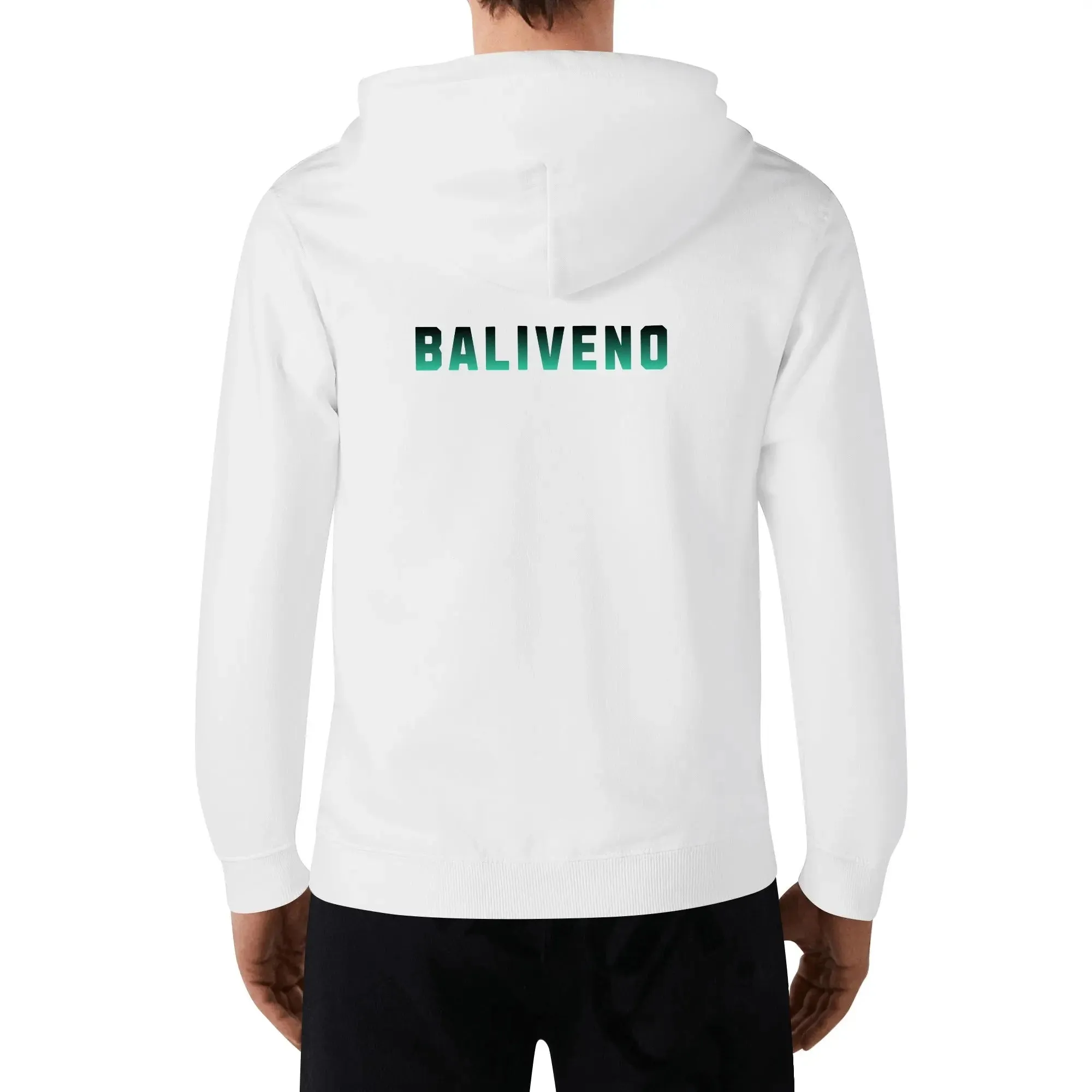 Baliveno Luxurious Unisex Cotton Hoodie, with logos printed on the Front & Back.