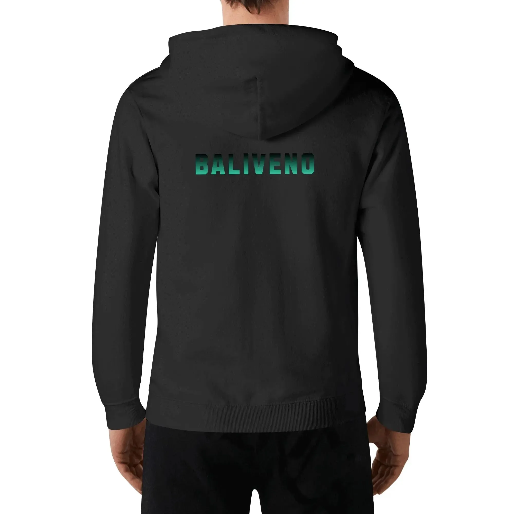 Baliveno Luxurious Unisex Cotton Hoodie, with logos printed on the Front & Back.