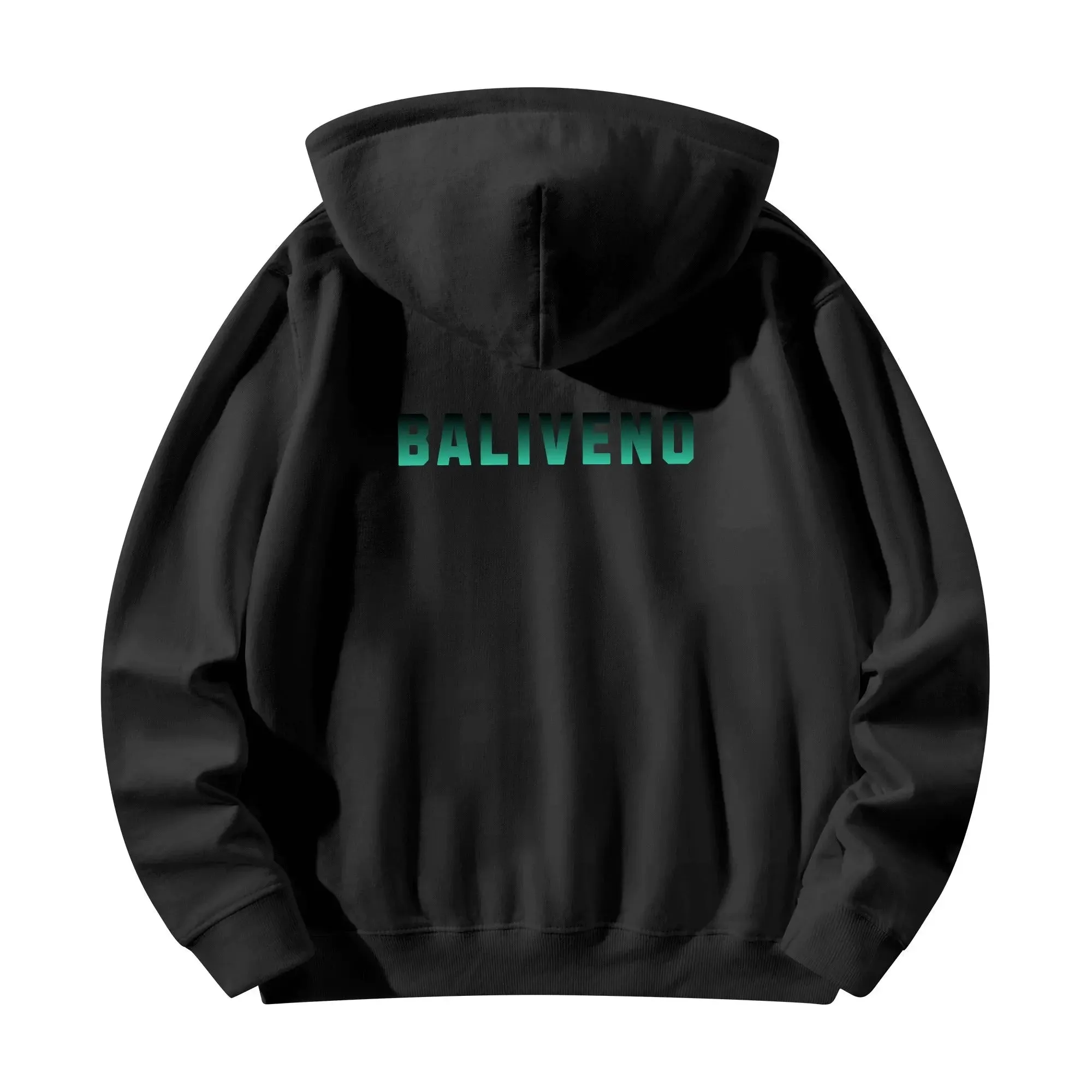 Baliveno Luxurious Unisex Cotton Hoodie, with logos printed on the Front & Back.