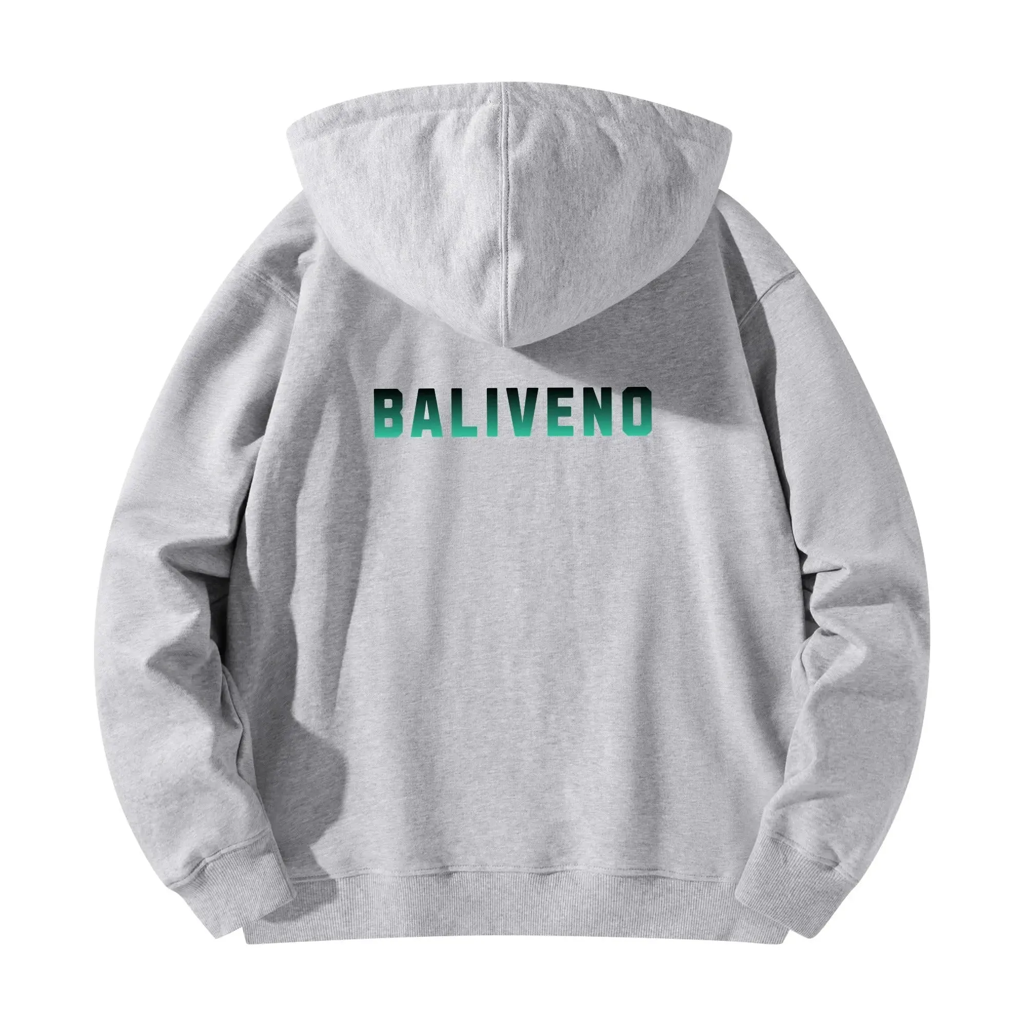 Baliveno Luxurious Unisex Cotton Hoodie, with logos printed on the Front & Back.