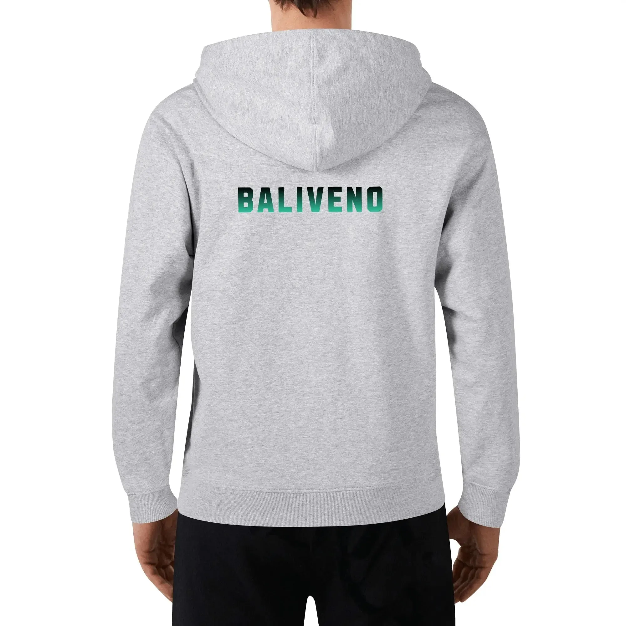 Baliveno Luxurious Unisex Cotton Hoodie, with logos printed on the Front & Back.