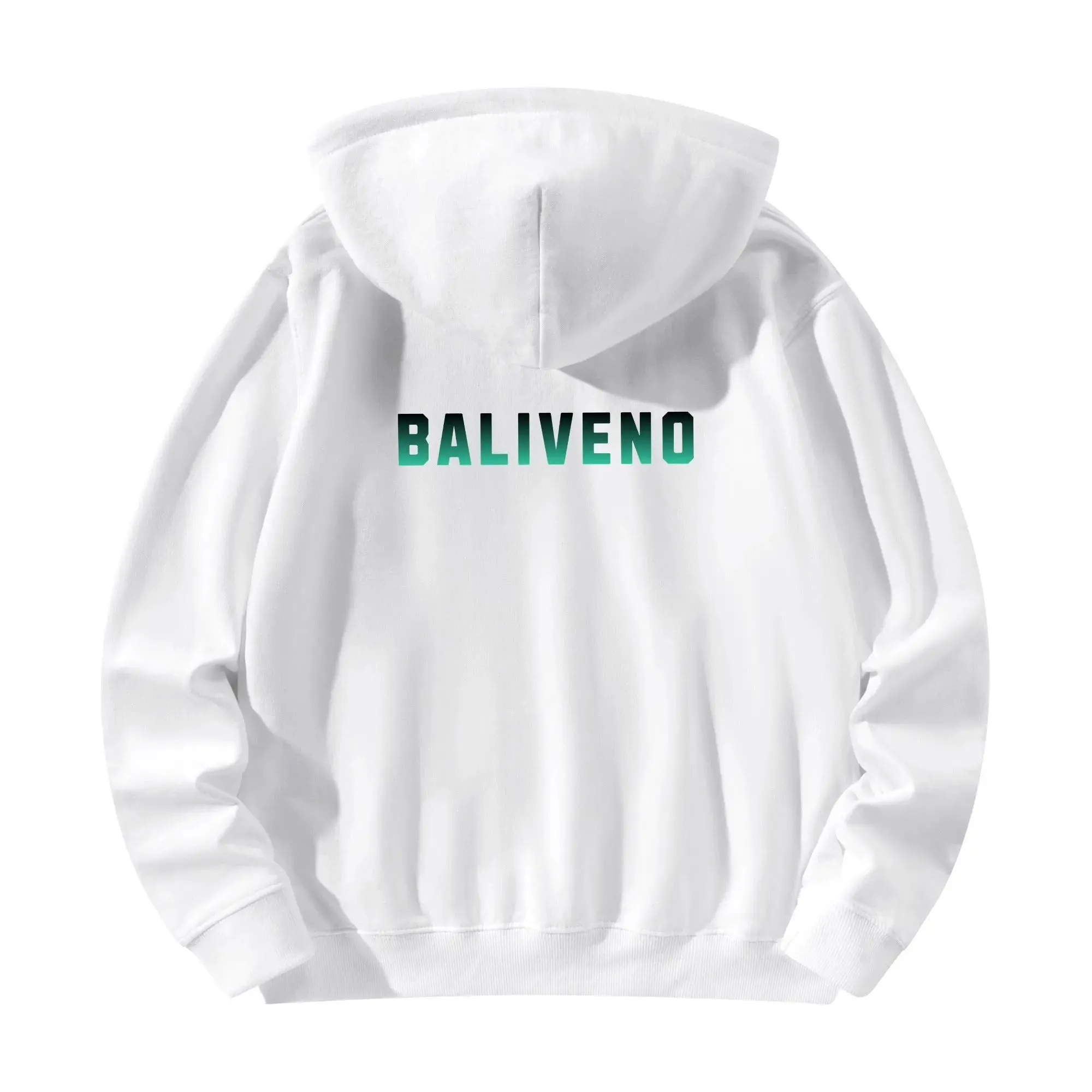 Baliveno Luxurious Unisex Cotton Hoodie, with logos printed on the Front & Back.