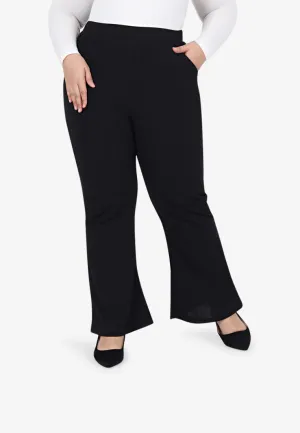 Bellanne Simple Bell Leg Pants - Black