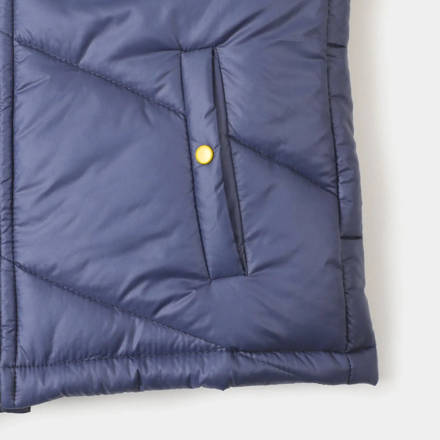 Boys Quilted Zipper jacket -Navy