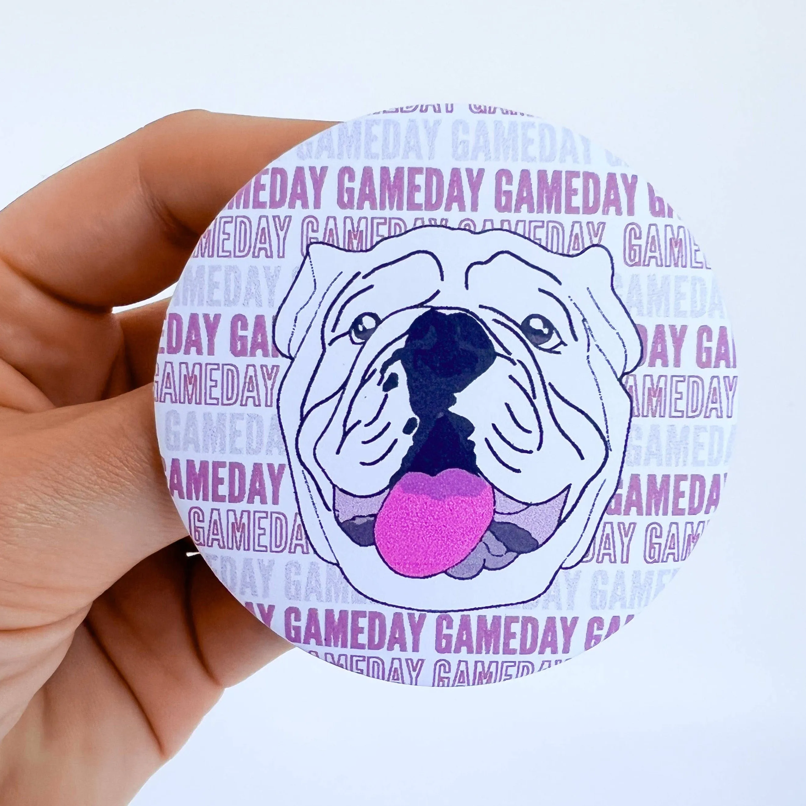 Bulldog Face Button