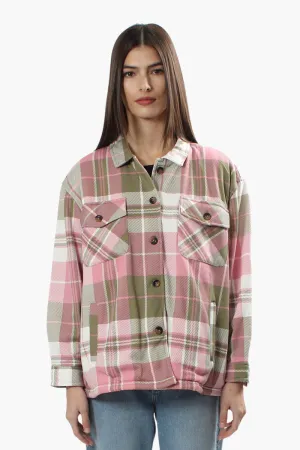 Canada Weather Gear Plaid Lightweight Jacket - Pink