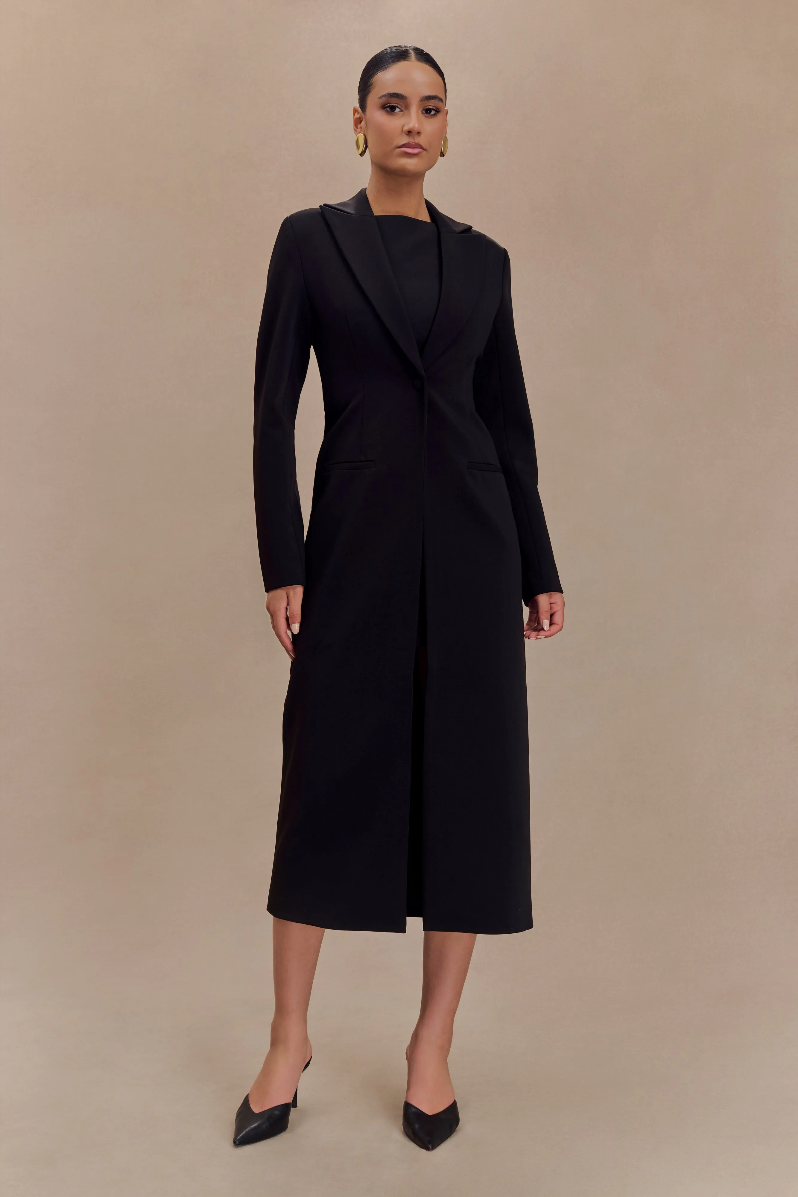 Caviar Suiting Coat - Black