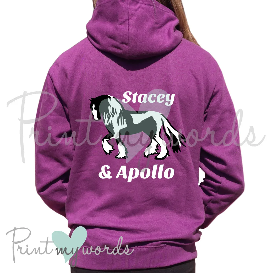 Children's Personalised Gypsy Cob Horse Equestrian Hoodie