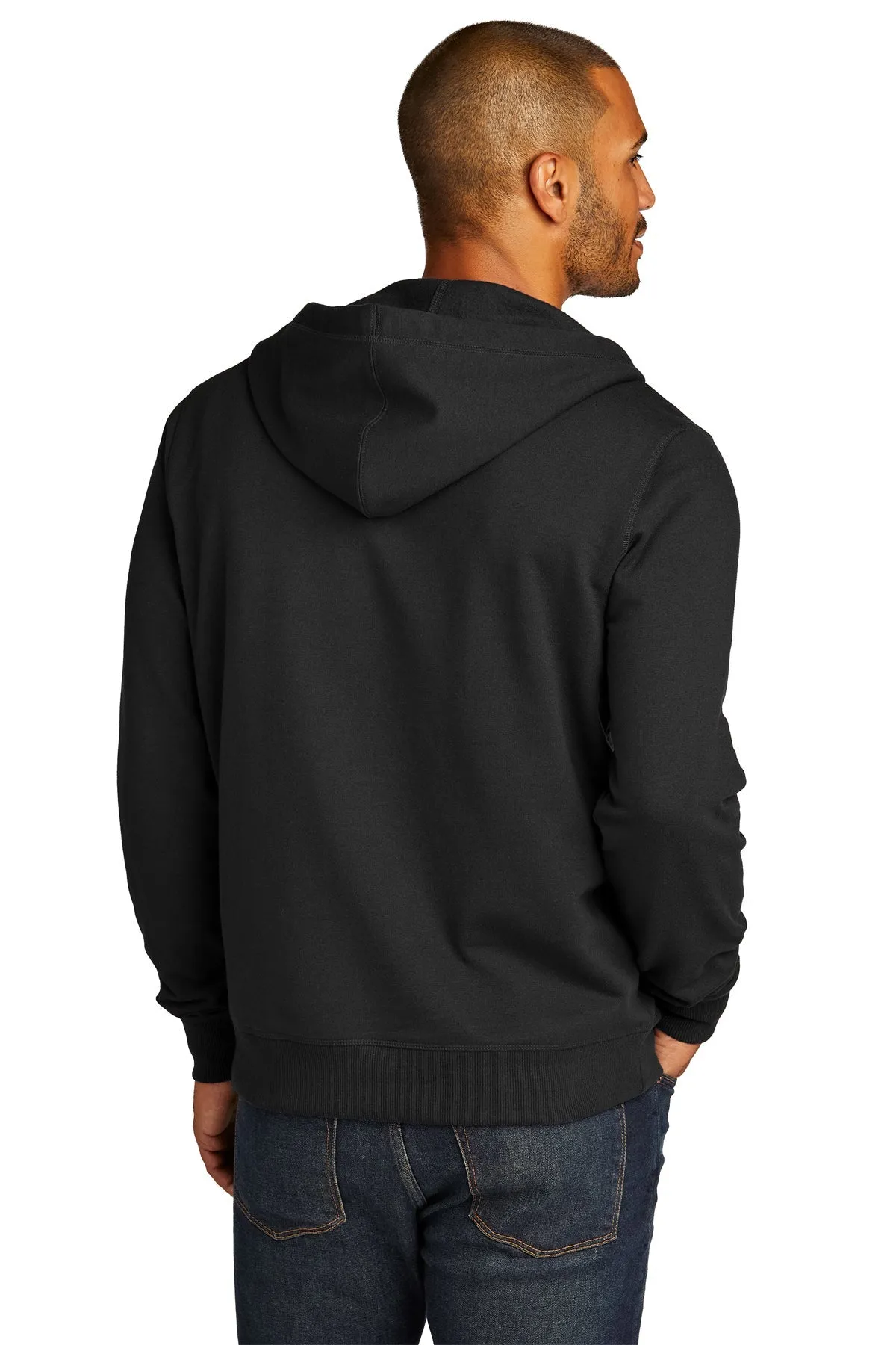 District Re-Fleece Full-Zip Hoodies, Black