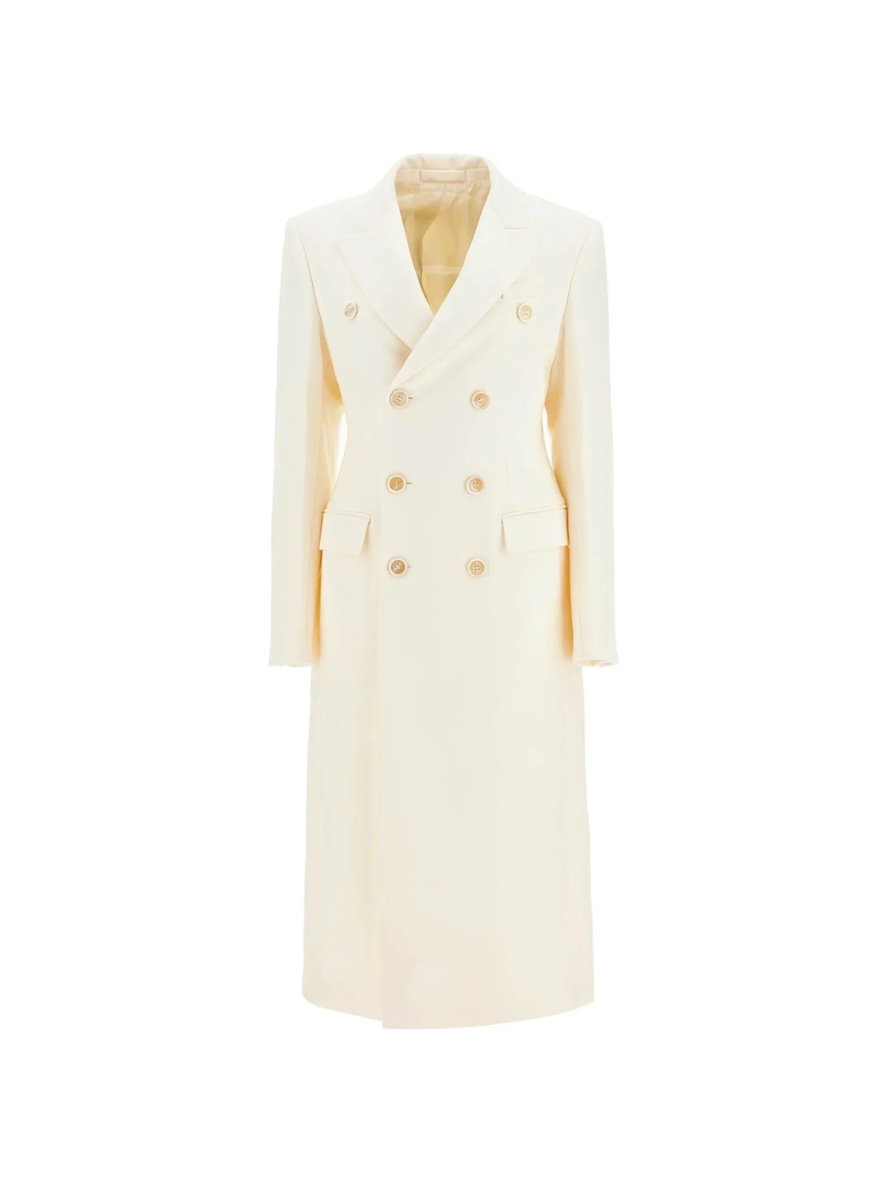 Double-Breasted Wool Maxi Coat