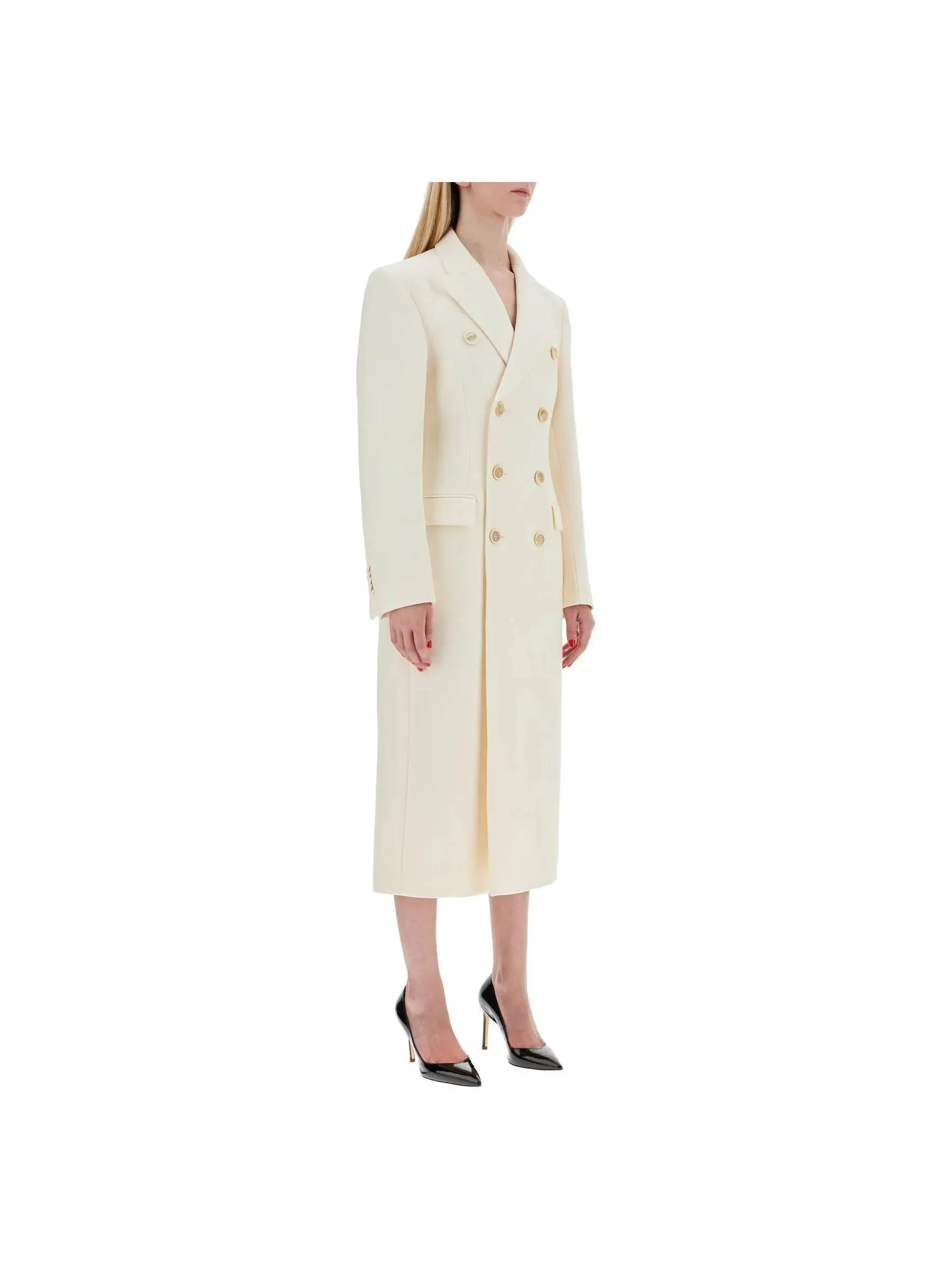 Double-Breasted Wool Maxi Coat