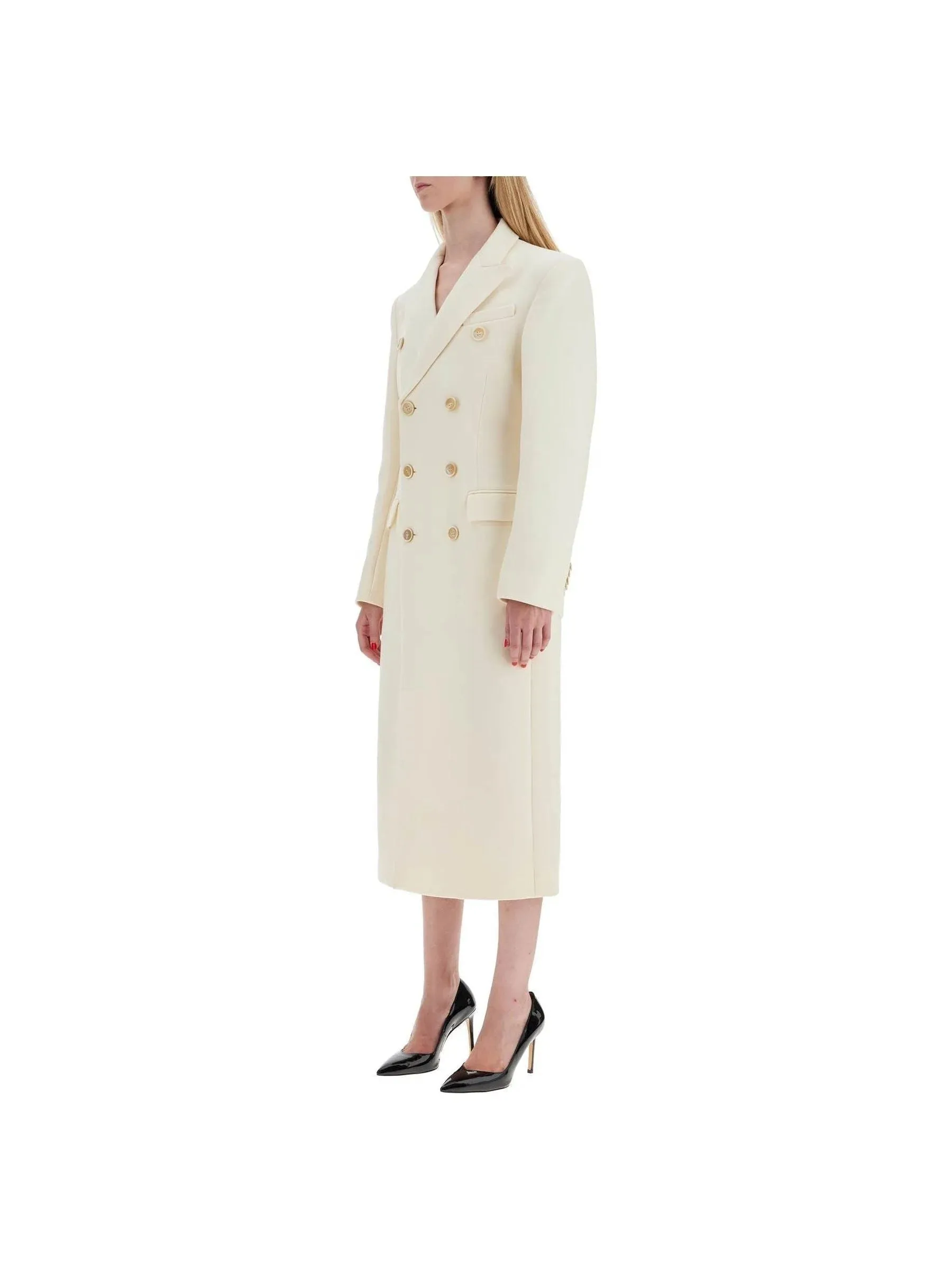 Double-Breasted Wool Maxi Coat