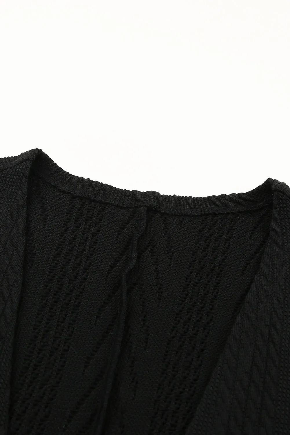 Drop Shoulder Textured Cardigan