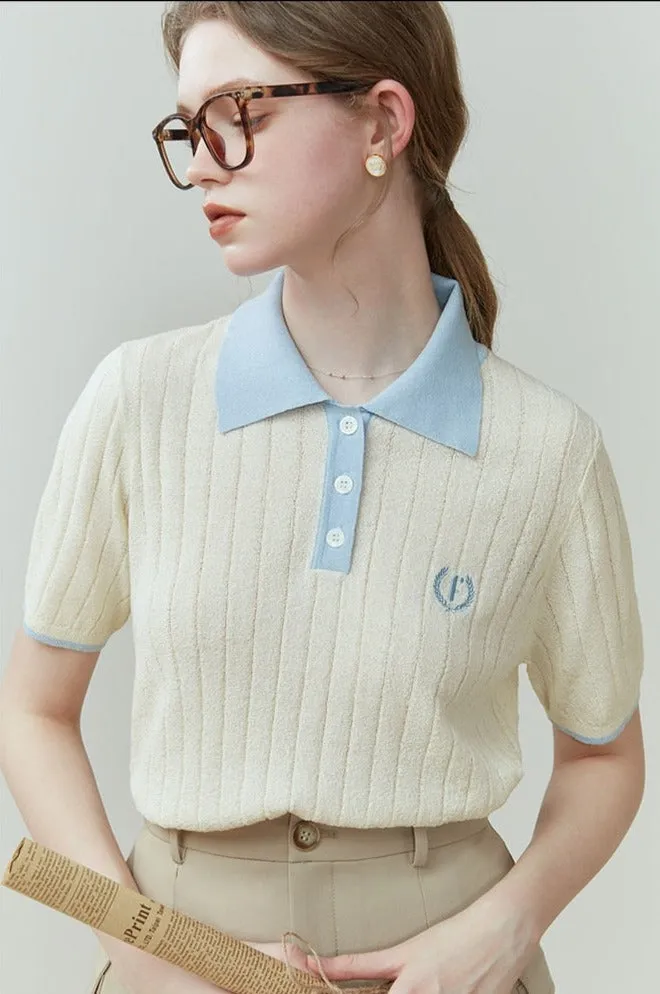 French Polo Collar Tshirt