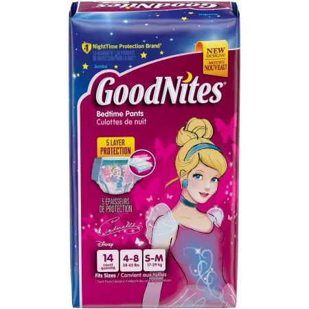 GoodNites Youth Absorbent Underwear Pull On Small/Medium Disposable Heavy Absorbency Case of 56