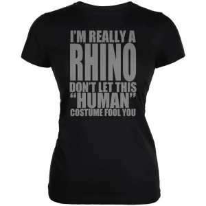 Halloween Human Rhino Costume Juniors Soft T Shirt