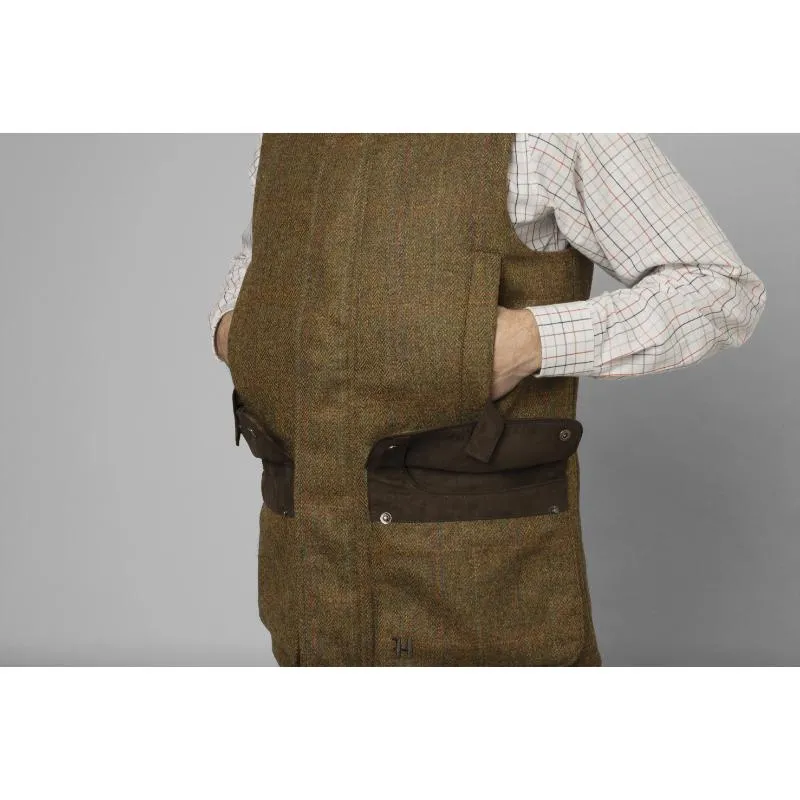 Harkila Kenmore Tweed Mens Shooting Waistcoat - Terragon Brown