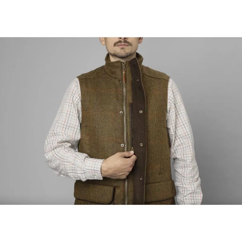 Harkila Kenmore Tweed Mens Shooting Waistcoat - Terragon Brown