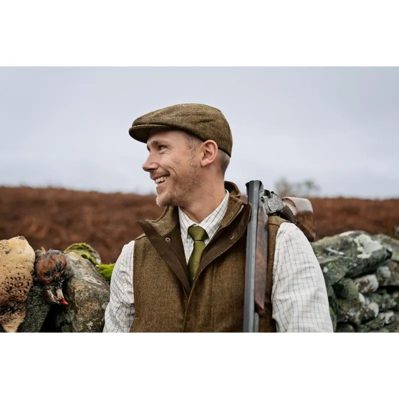 Harkila Kenmore Tweed Mens Shooting Waistcoat - Terragon Brown