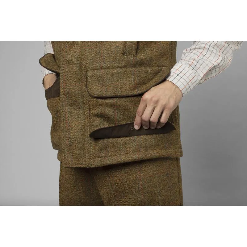 Harkila Kenmore Tweed Mens Shooting Waistcoat - Terragon Brown