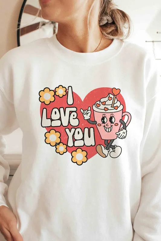 I LOVE YOU Graphic Sweatshirt