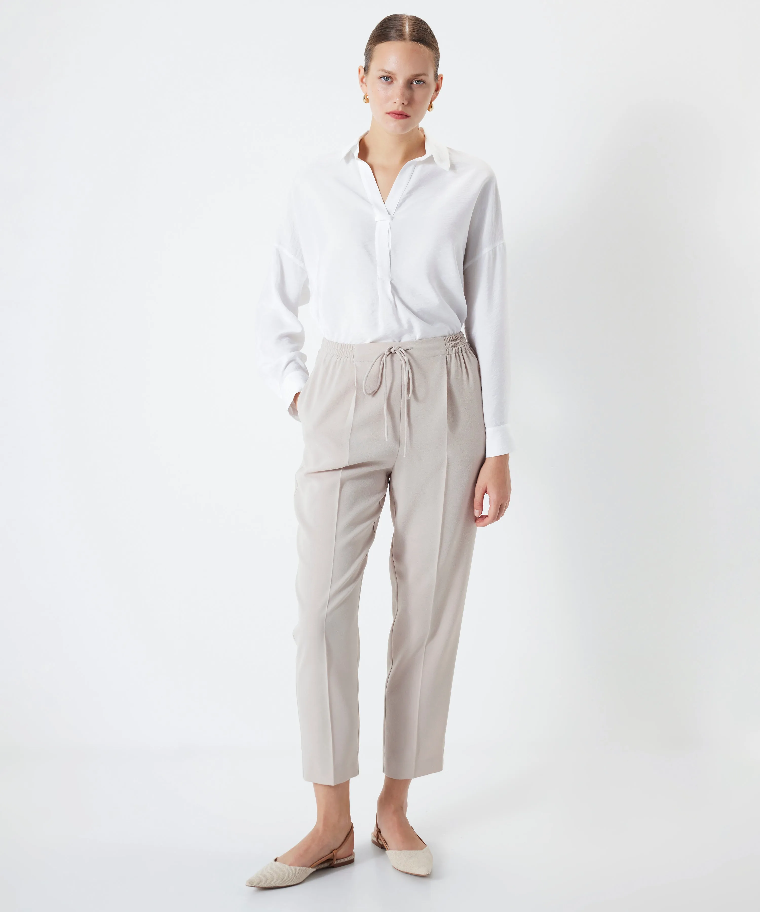 Ipekyol Drapey Fit Trousers Stone