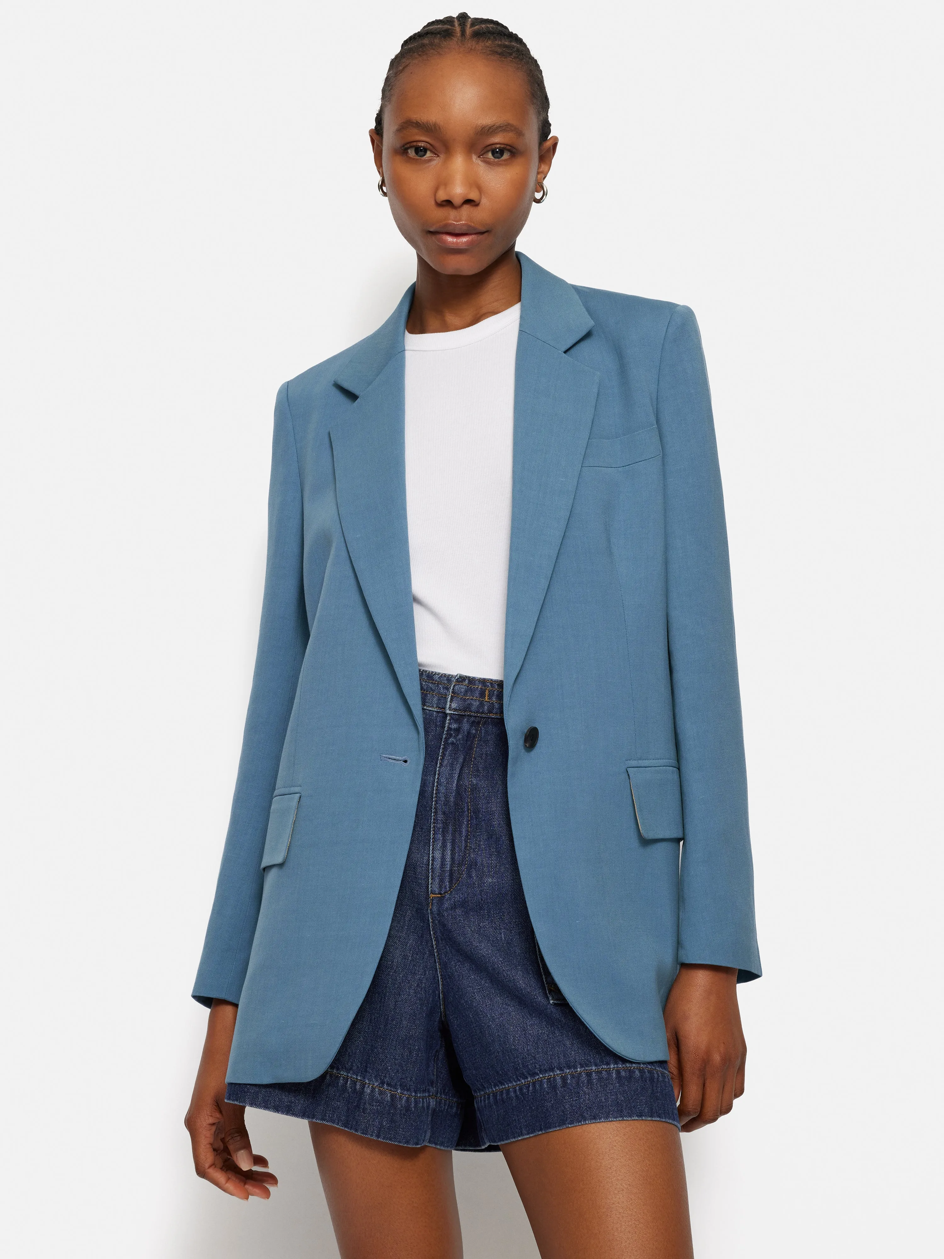 Italian Linen Gibson Blazer | Blue