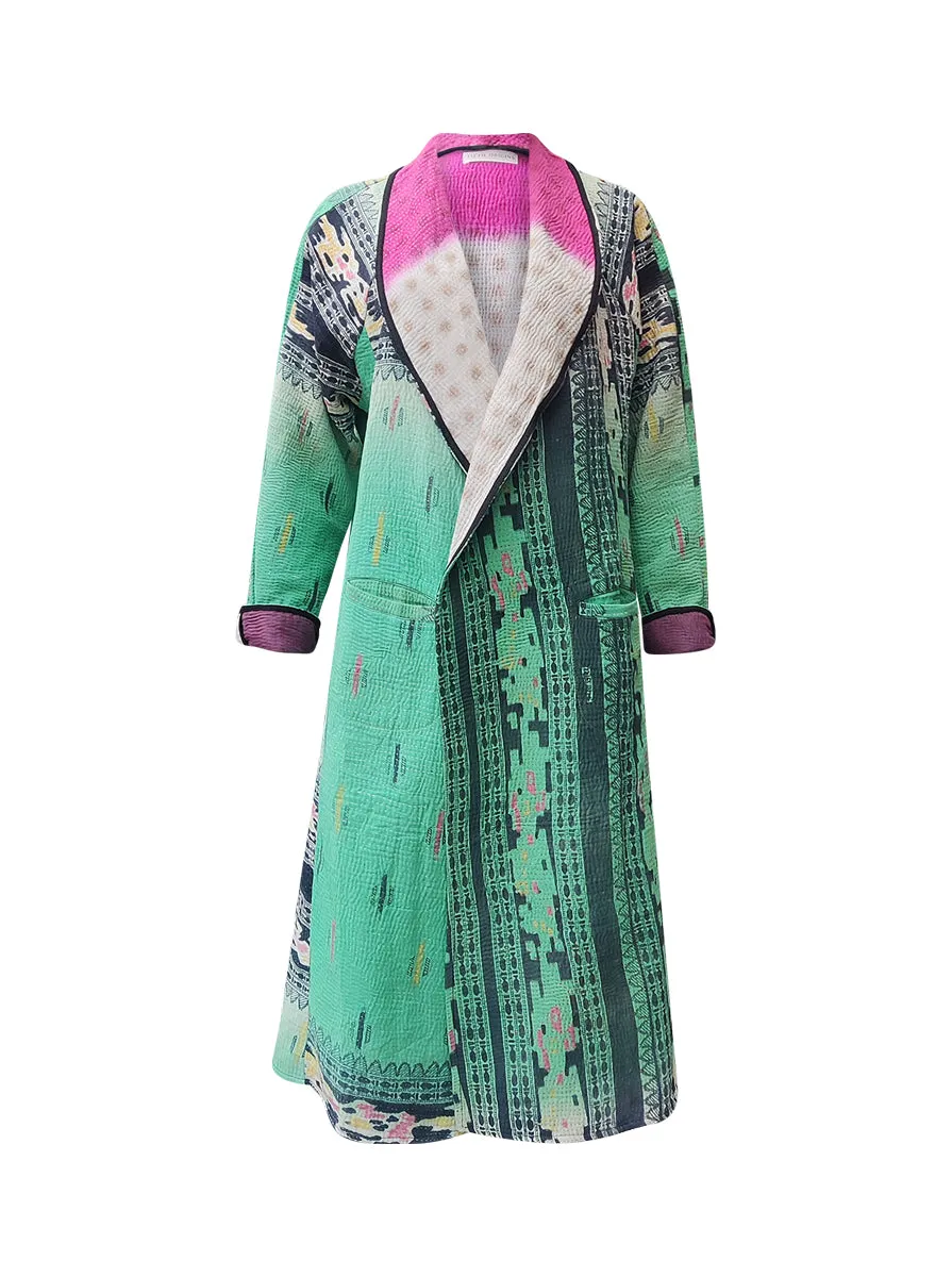 kantha vintage coat long kishori