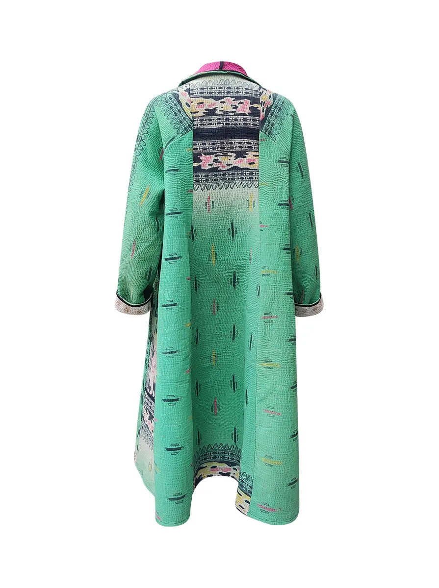 kantha vintage coat long kishori