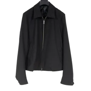 Lightweight Collared Black Nylon Wool Bondage Jacket