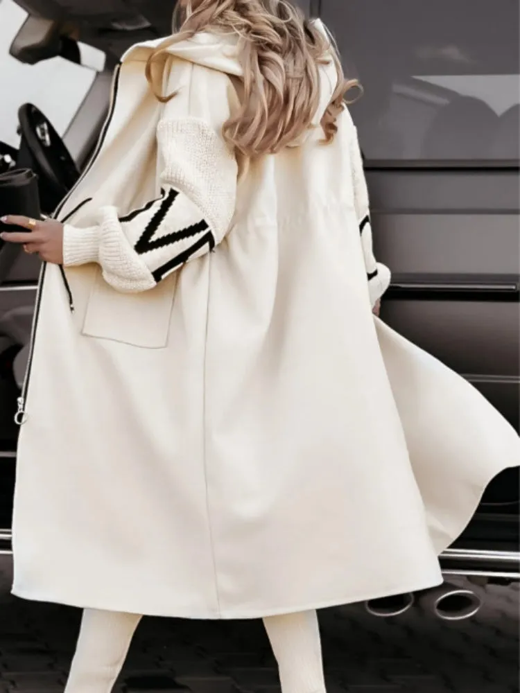 Long Hooded Trench Coat