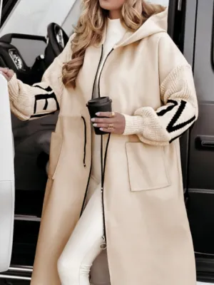 Long Hooded Trench Coat